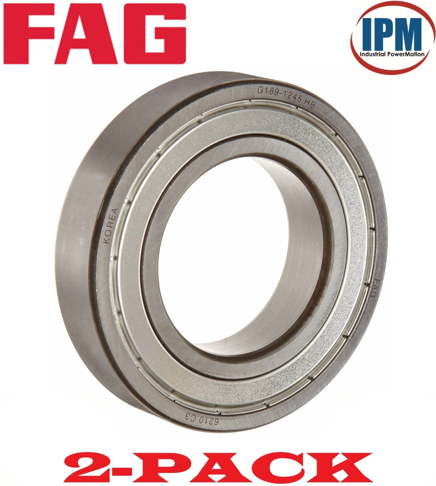 2-PACK! BRAND NEW! FAG 6304-2ZR Deep Groove Ball Bearing 20x52x15mm Metal Shield