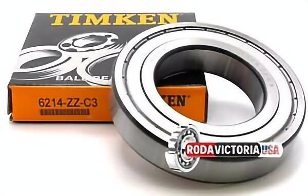 TIMKEN 6214 ZZ C3 DEEP GROOVE BALL BEARING, METAL SHIELDED 70x125x24mm