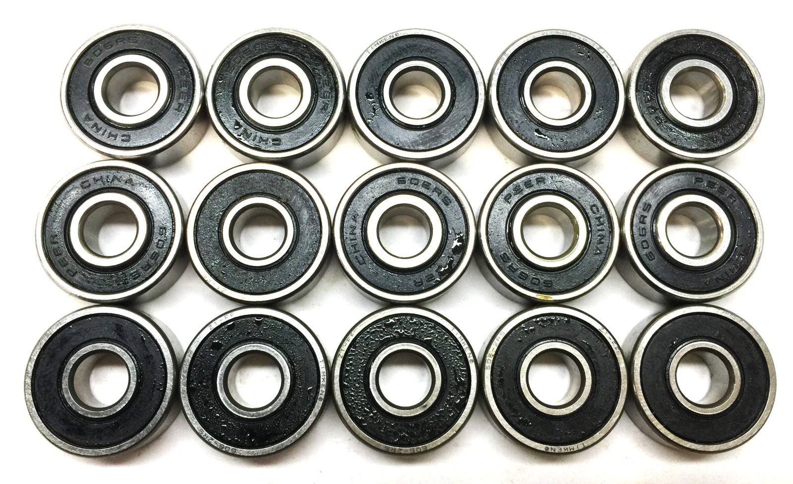 Peer Shielded Roller Ball Bearing 606RS [Lot of 15] NOS