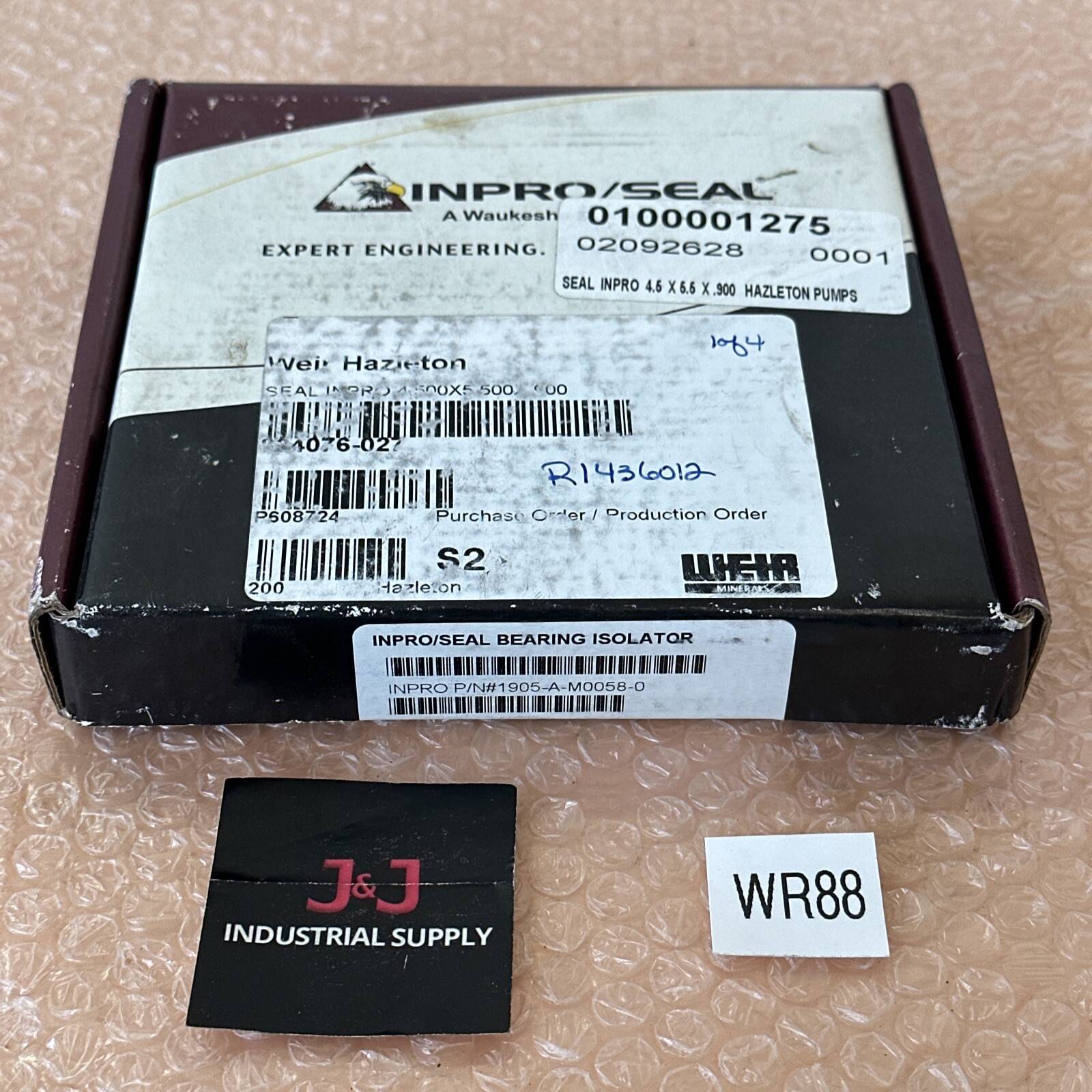 NEW SEALED BOX- Waukesha Inpro/Seal Bearing Isolator 1905-A-M0058-0 4.6×5.5x.900
