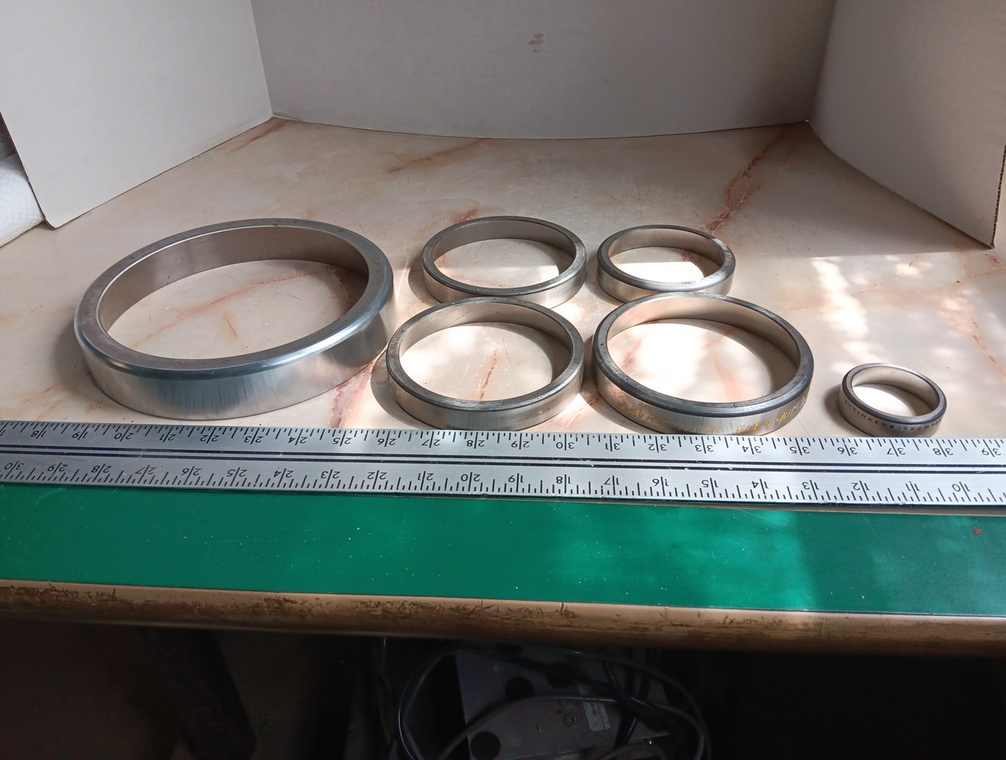 TIMKEN ASSORTED ROLLER BEARING CUPS – 27620 792A 28920 792 1922 – LOT OF 6 Races