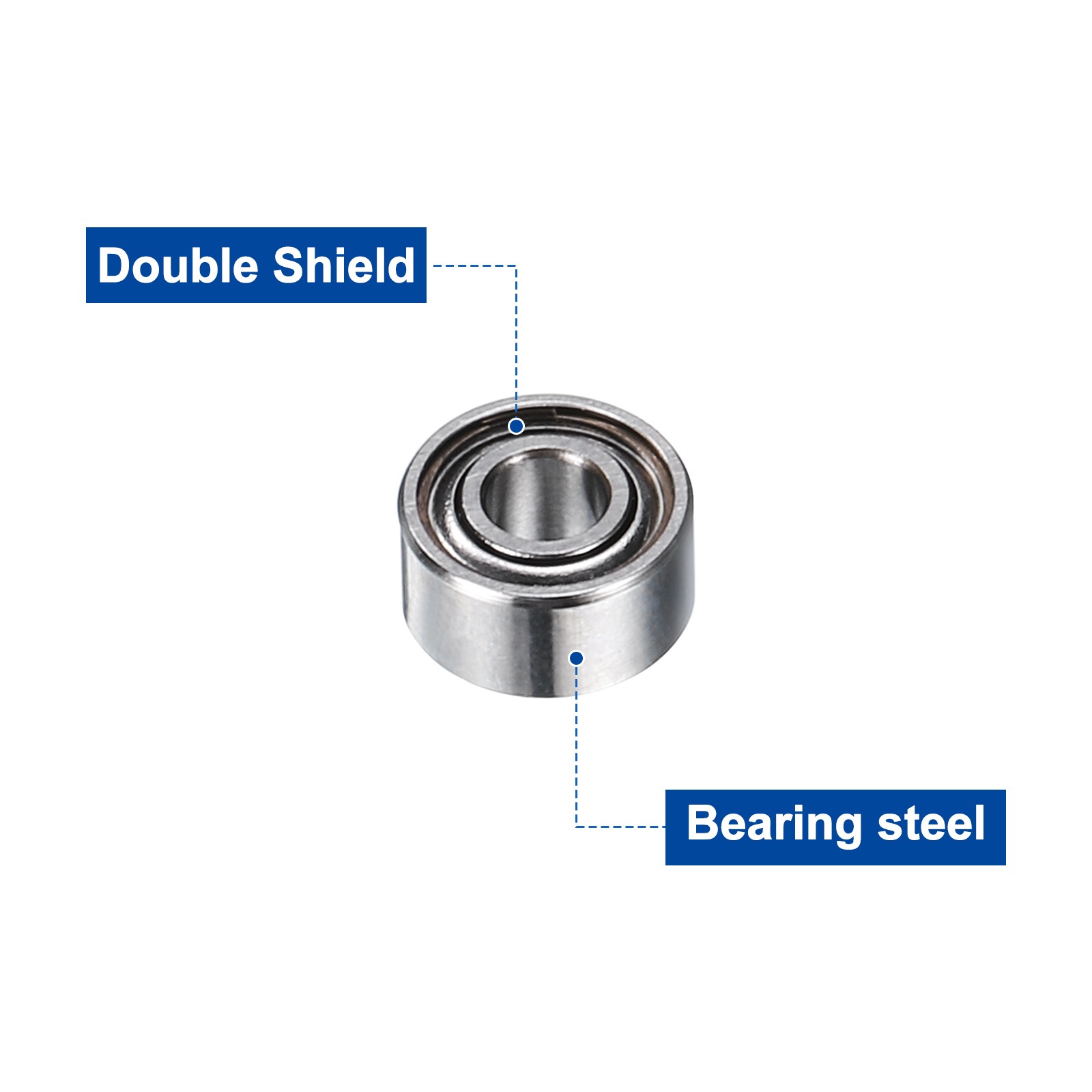 12Pcs MR52ZZ Deep Groove Ball Bearings 2mm ID 5mm OD 2.5mm Width Bearing