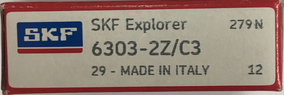 6303-2Z C3 SKF Ball Bearing 17x47x14 (mm)