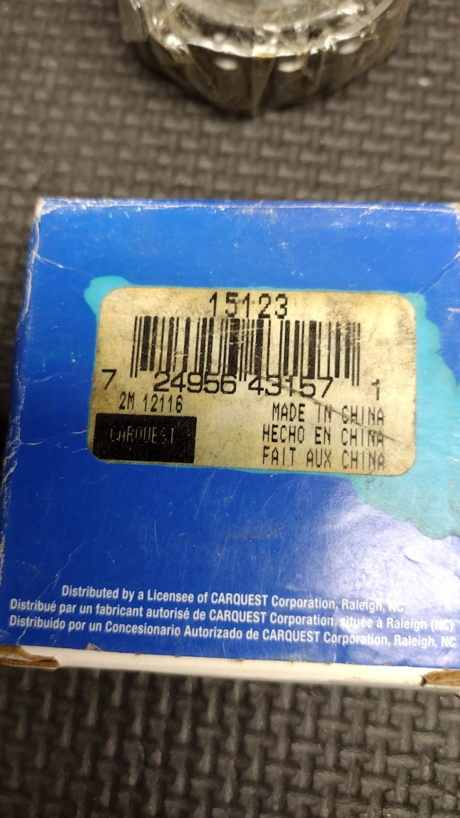 Carquest 15123 – Differential Bearing, Front Inner, Rear NEW FREE SHIPPING