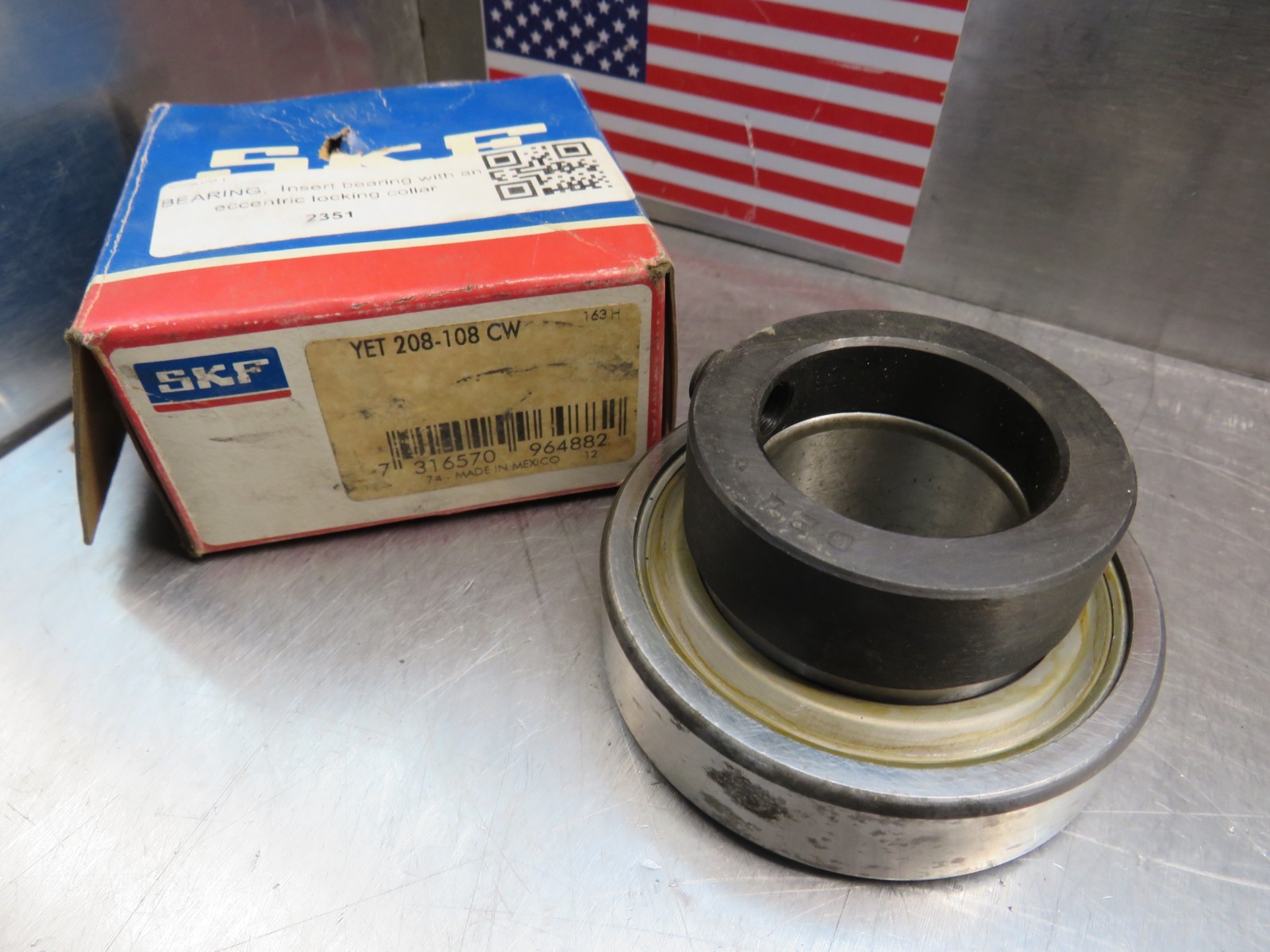 SKF YET 208-108 CW Bearing w/ Collar