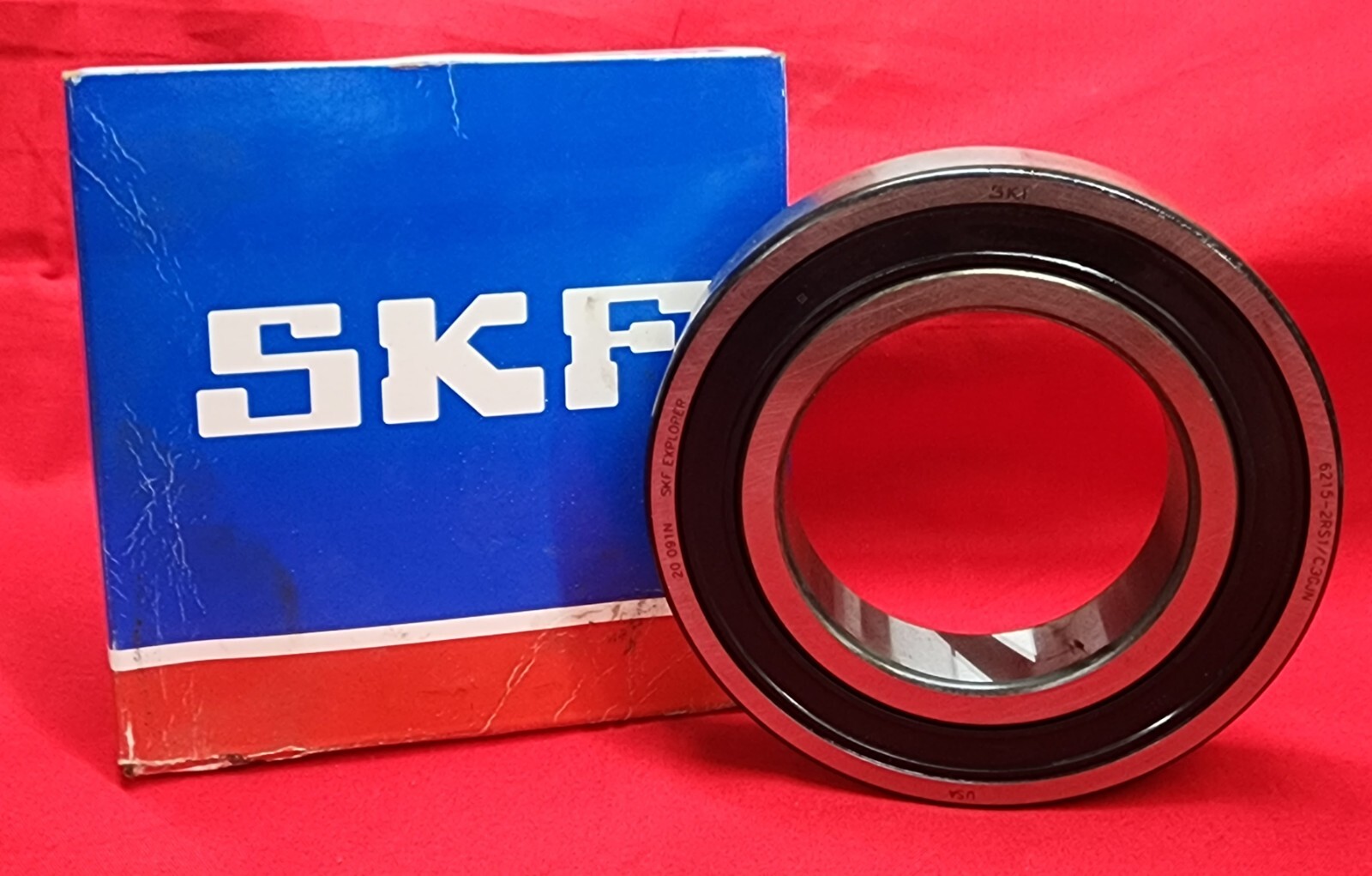 SKF BALL BEARING 6215 2RSJEM 75MM BORE 130MM DIAMETER 25MM WIDTH DOUBLE-SEALED
