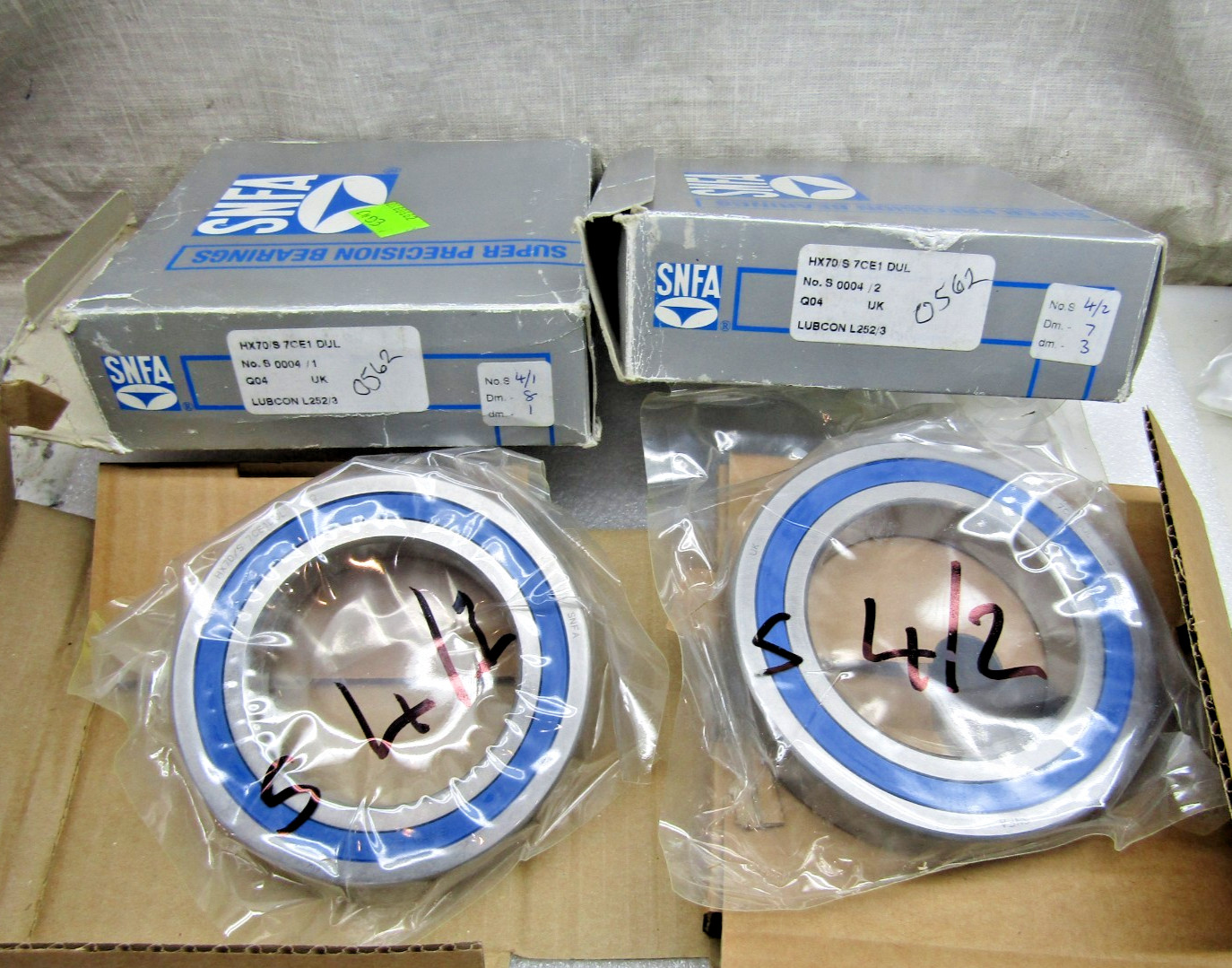 SNFA SKF HX70/S 7CE1 DUL 70mm x 110mm x 20mm Precision 2 Bearing Set