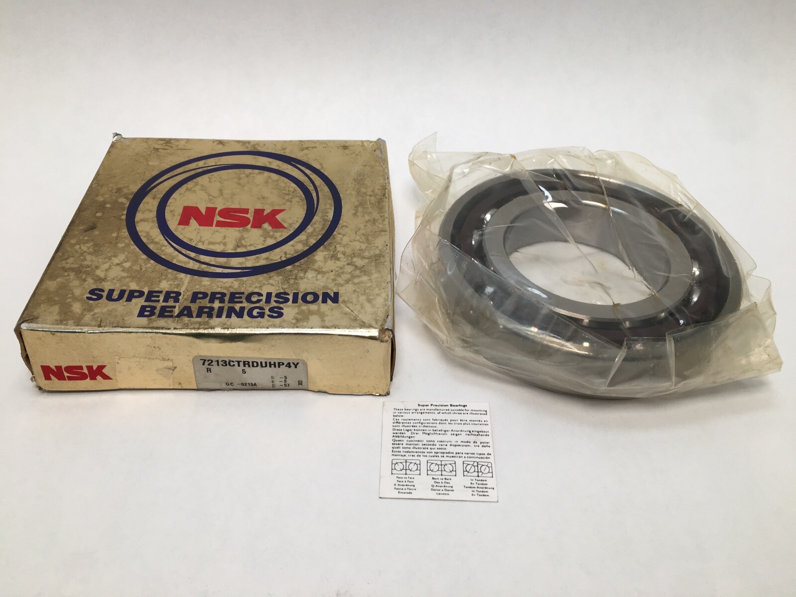 NSK 7213CTRSUHP4Y Bearing 65x120x23 mm 7213-CTR-DUH-P4Y ABEC7 England