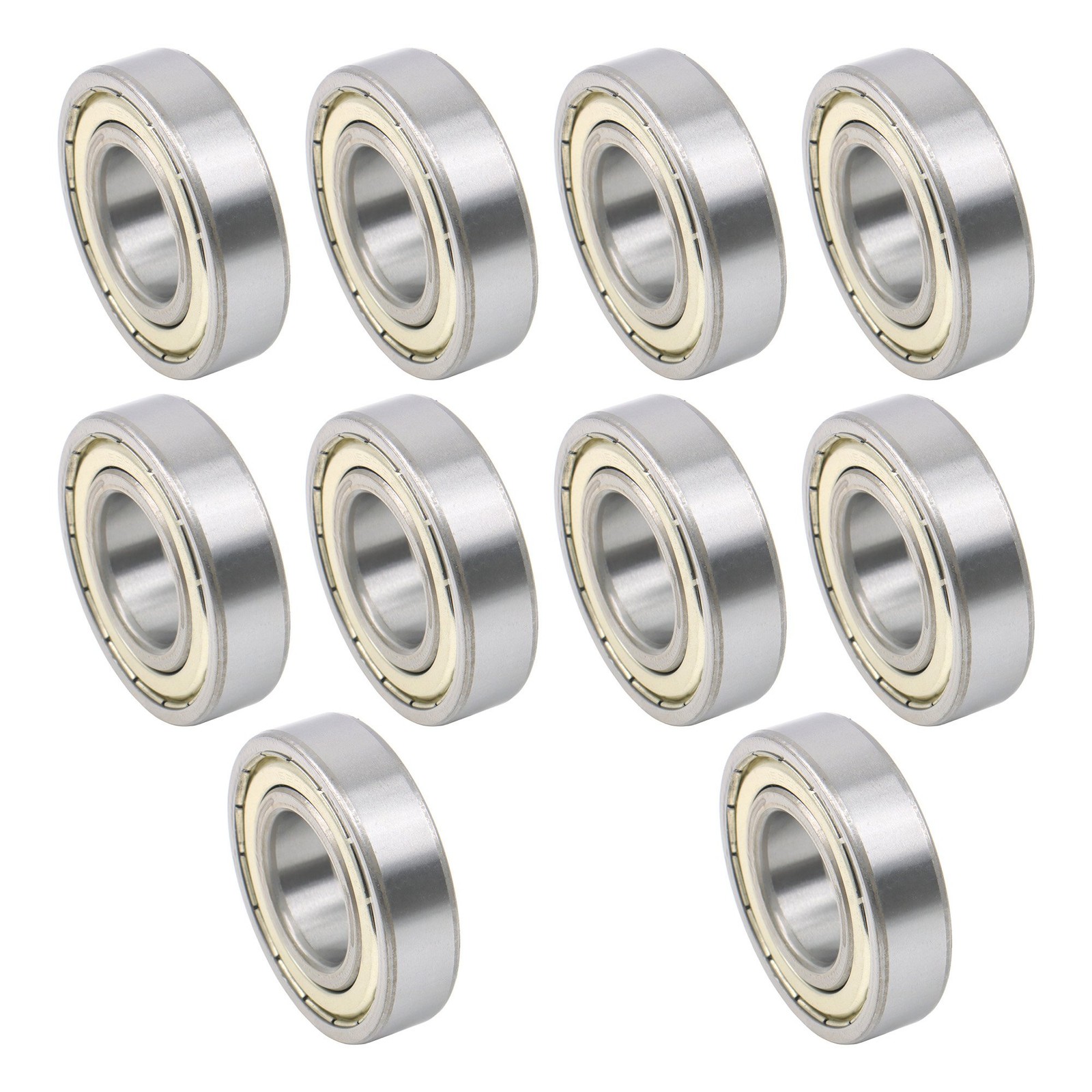 Ball Bearing 6206-ZZ 30×62×16mm Premium Double Metal-Sealed Balls Pack of 10