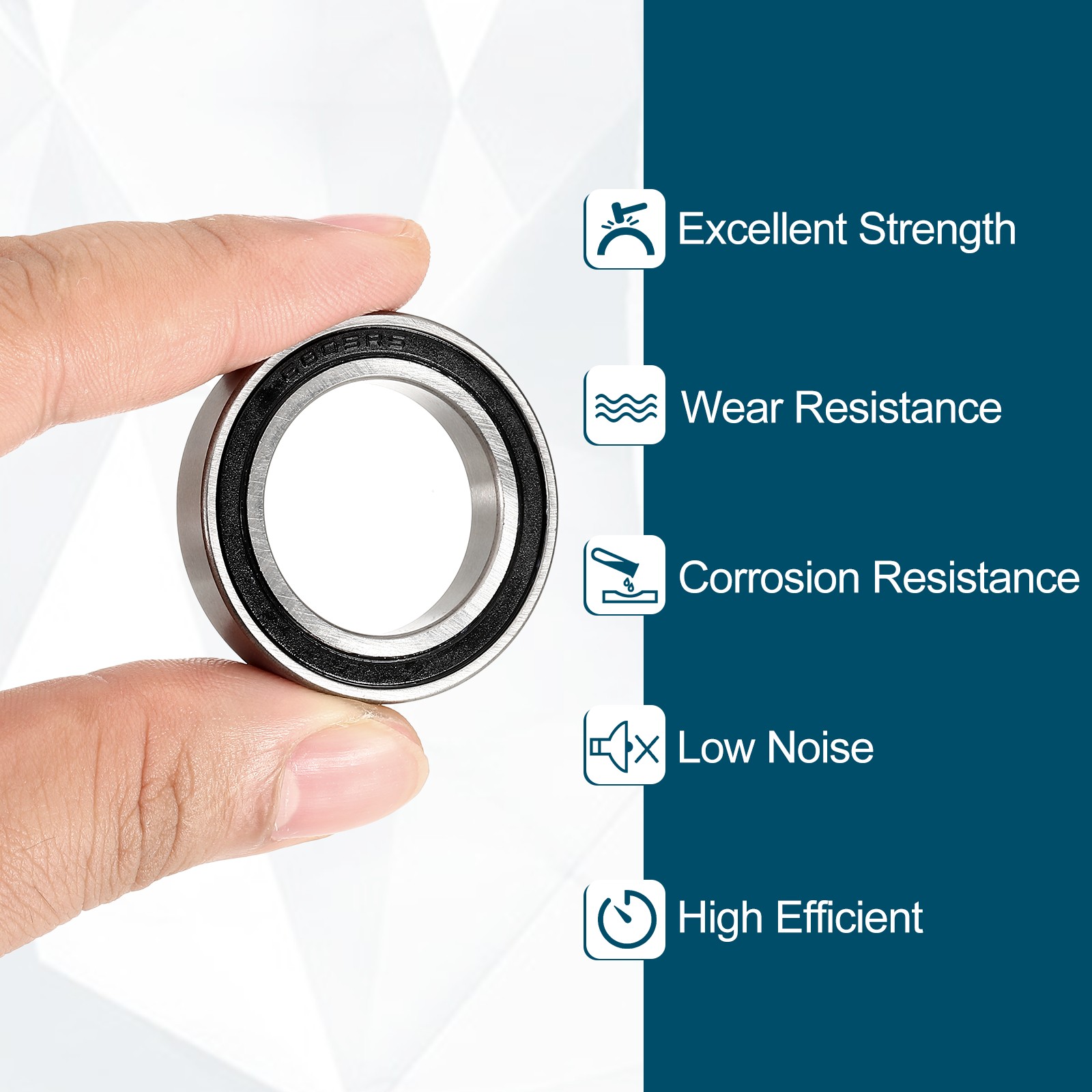 2 Pcs 24377-2RS Non-Standard Ball Bearings 24mm ID x 37mm OD x 7mm Thickness