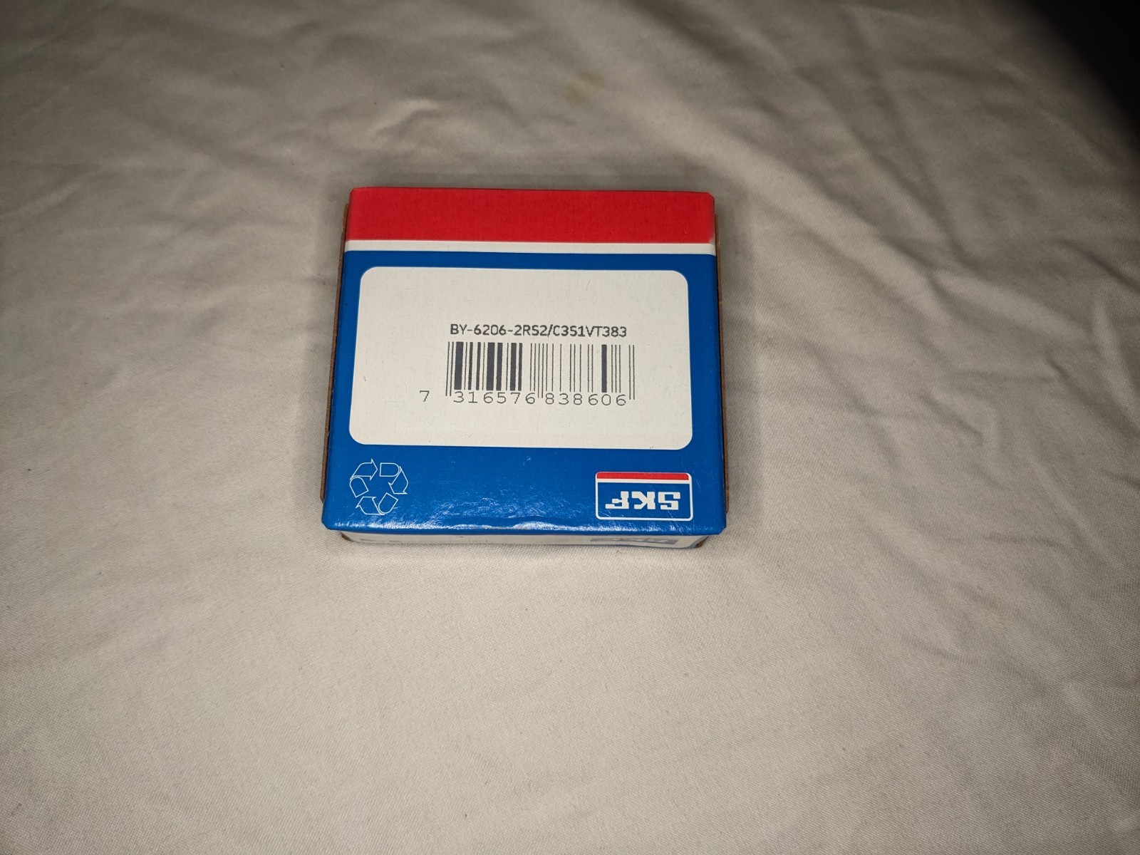 SKF 6206-2RS2/C3S1 High Temp Bearing 30x62x16 FKM Seals Heat Stabilized USA NOS