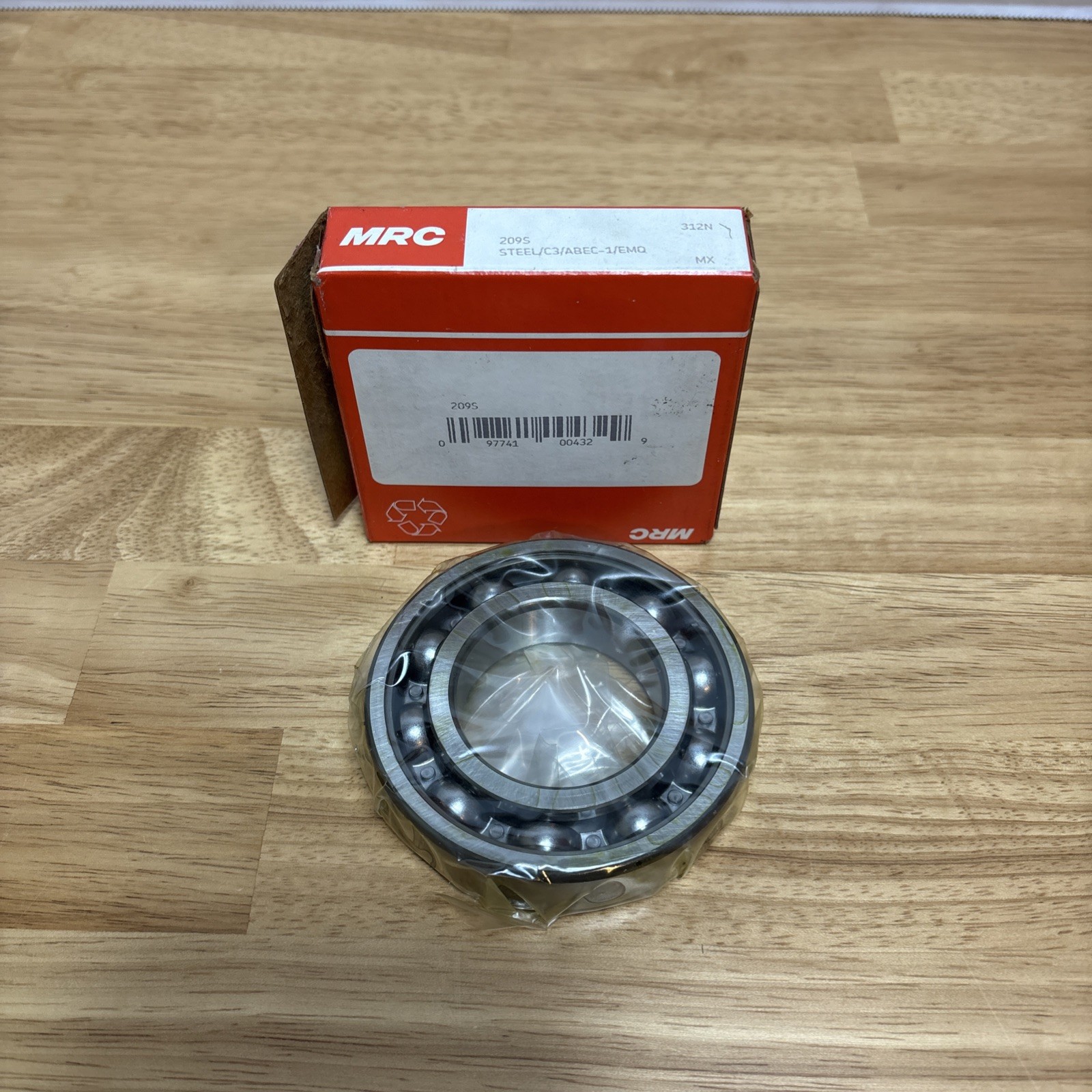 MRC 209S STEEL/C3/ABEC-1/EMQ 10 BALL BEARING