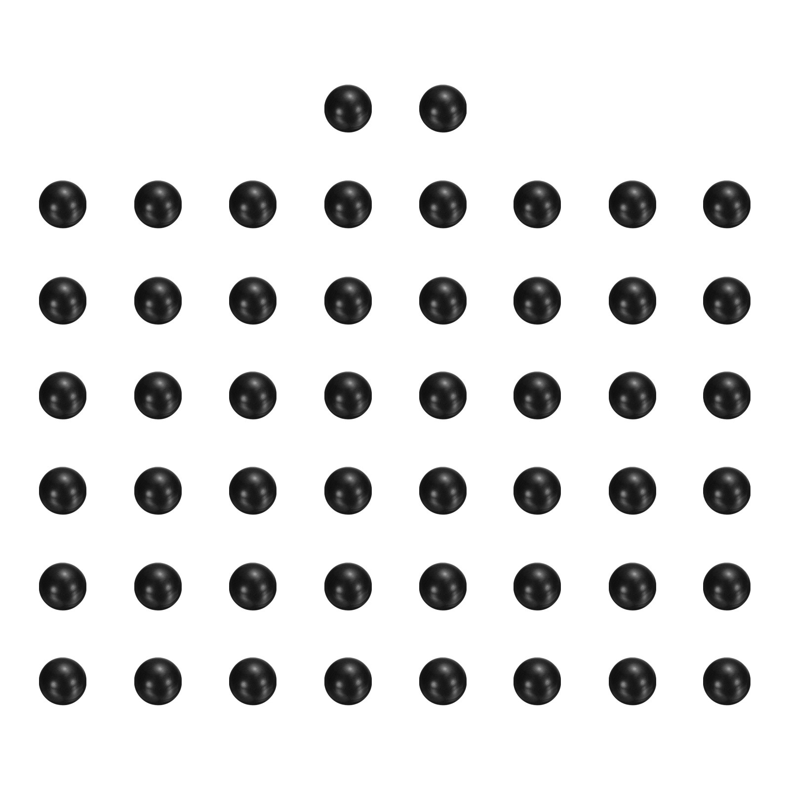 50pcs POM Plastic Bearing Balls G2 9/32″(7.144mm) Solid Plastic Balls, Black