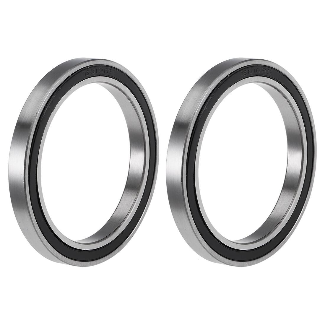 2pcs 6810-2rs Deep Groove Ball Bearings Double Sealed Chrome Steel Z2