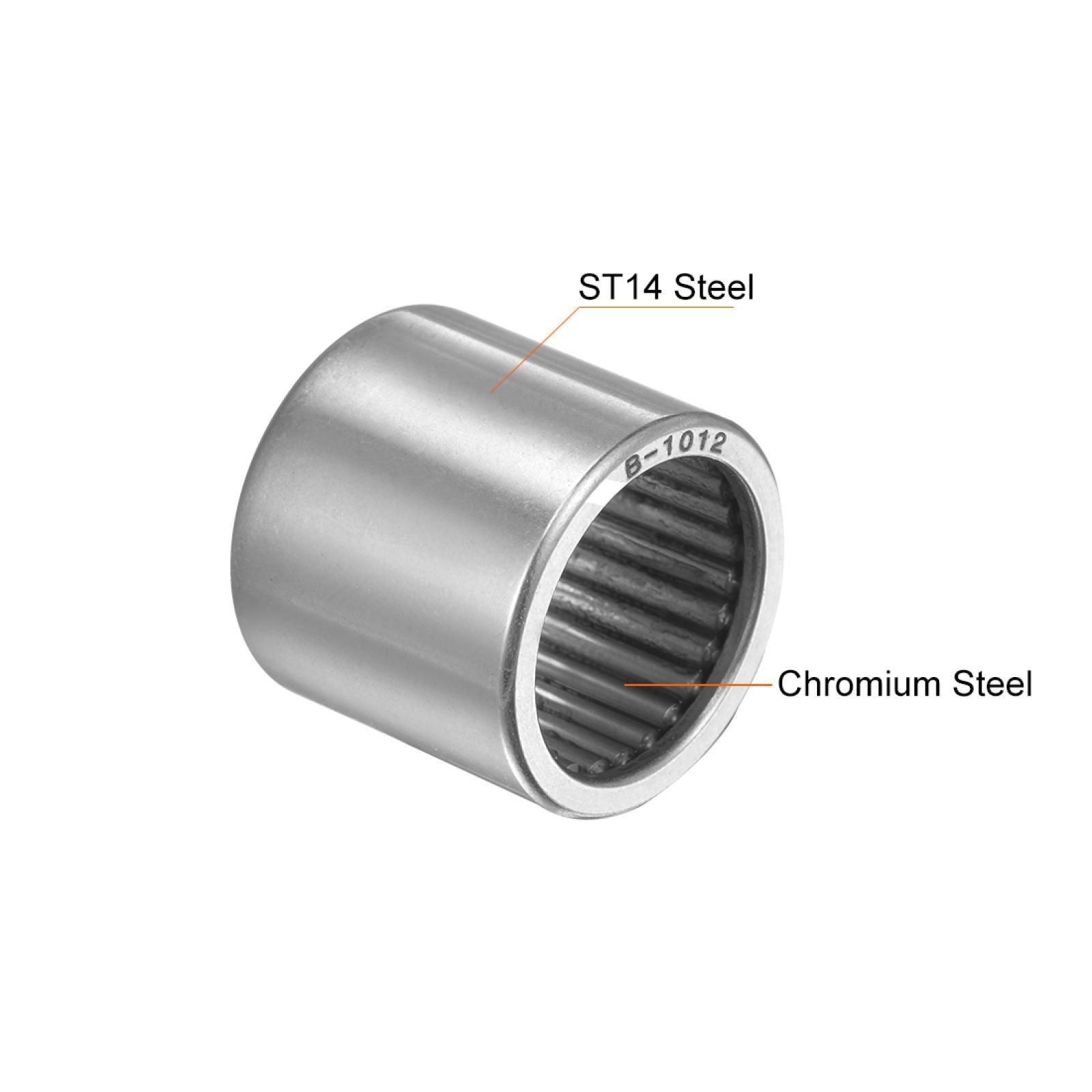 2pcs B1012 Needle Roller Bearings Full Complement Drawn Cup 5/8″ x 13/16″ x 3/4″