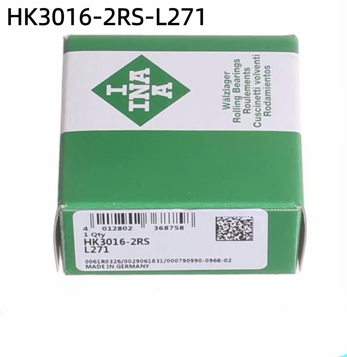 1PC NEW INA HK3016-2RS-L271 Needle Roller Bearing Fast Delivery