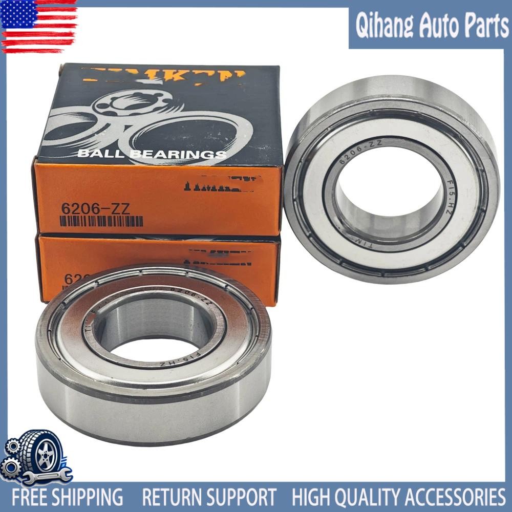 2PACK Fit For TIMKEN 6206-ZZ 30X62X16MM Double Metal Seal Bearings