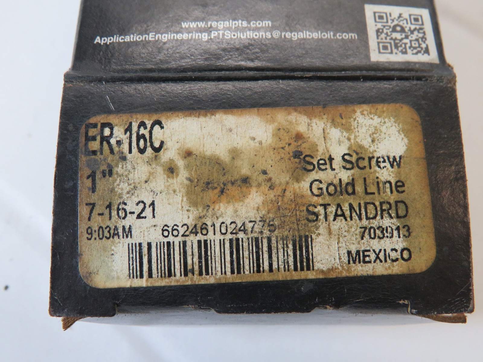 SealMaster ER-16C Insert Bearing 2-3/64″ OD 1″ ID 3/4″ Outer Race W DMG BOX NEW