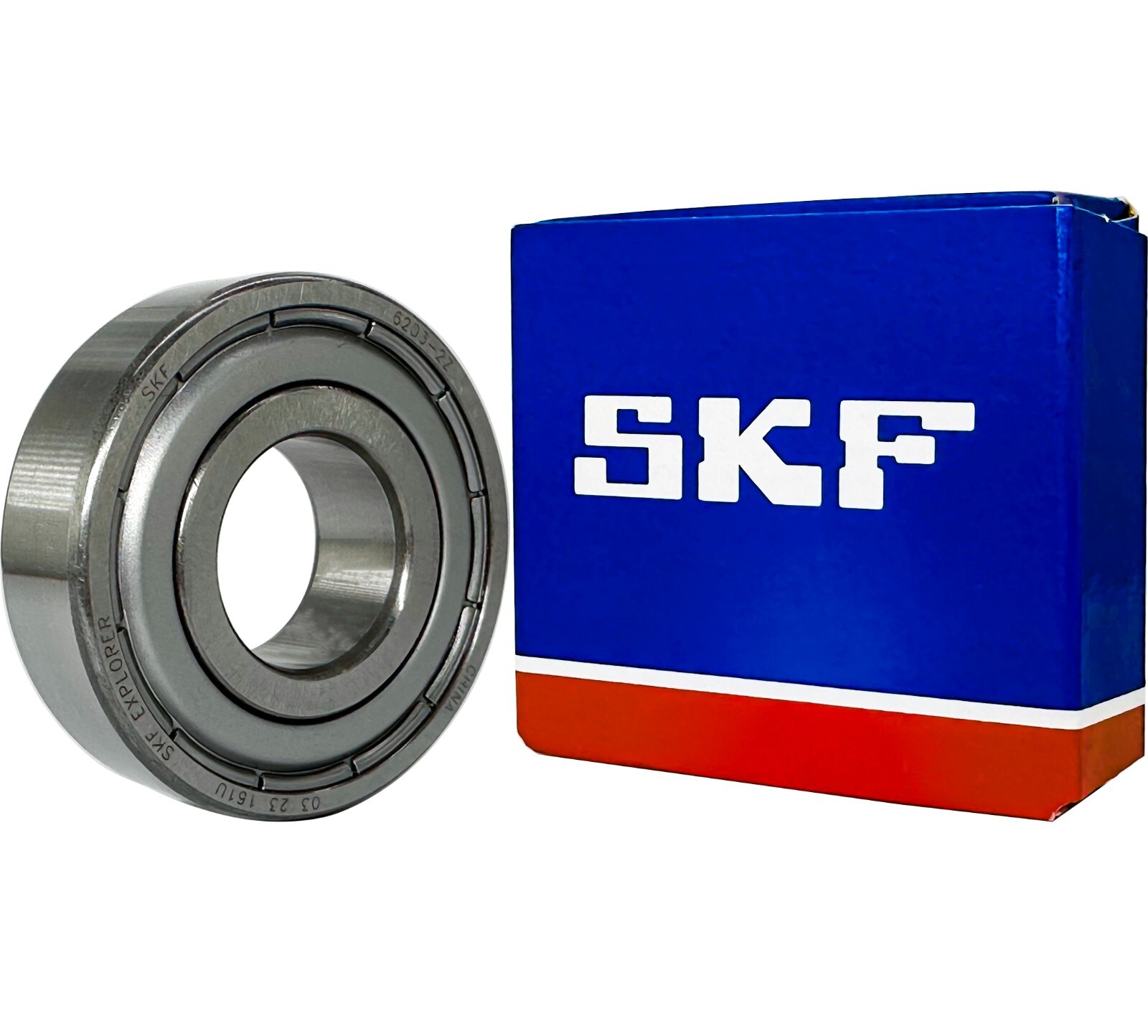 (2 PACK) SKF 6203-2Z 17X40X12MM Double Metal Seal Ball Bearings 6203ZZ