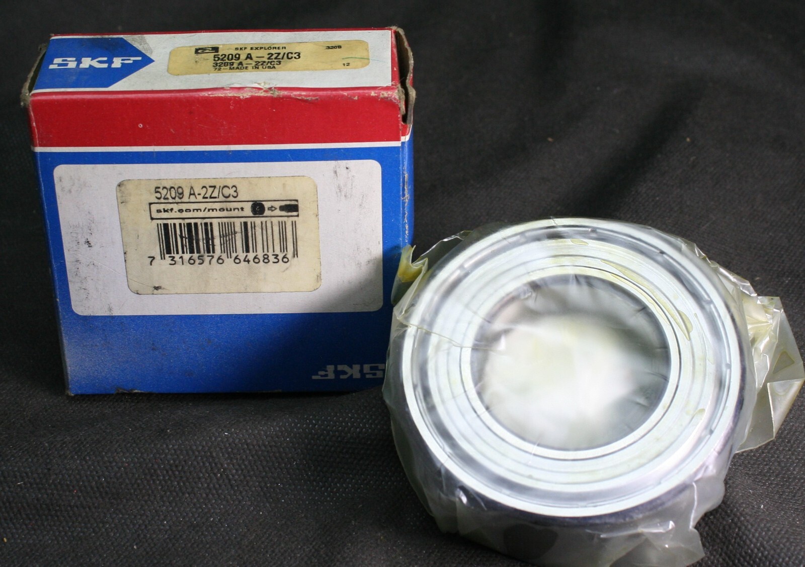 One (1) SKF 5209 A-2Z/C3 Angular Contact Bearing 45MM ID USA 3209 A-2Z/C3 NEW