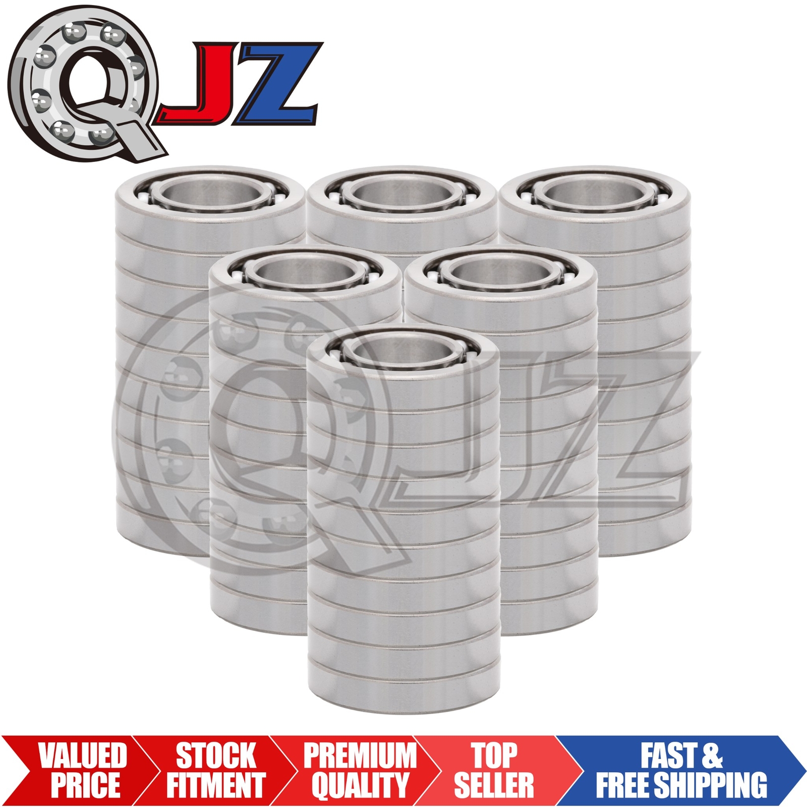 [Qty:50] R16-OPEN Deep Groove Radial Ball Bearing Unit [1″ ID x 2″ OD x 3/8″ W]