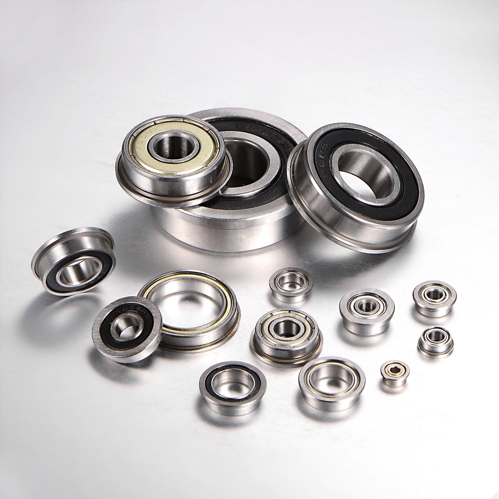 F608-2RS Flanged Ball Bearing, 10pcs 8x22x7mm ABEC1 Flange Bearings