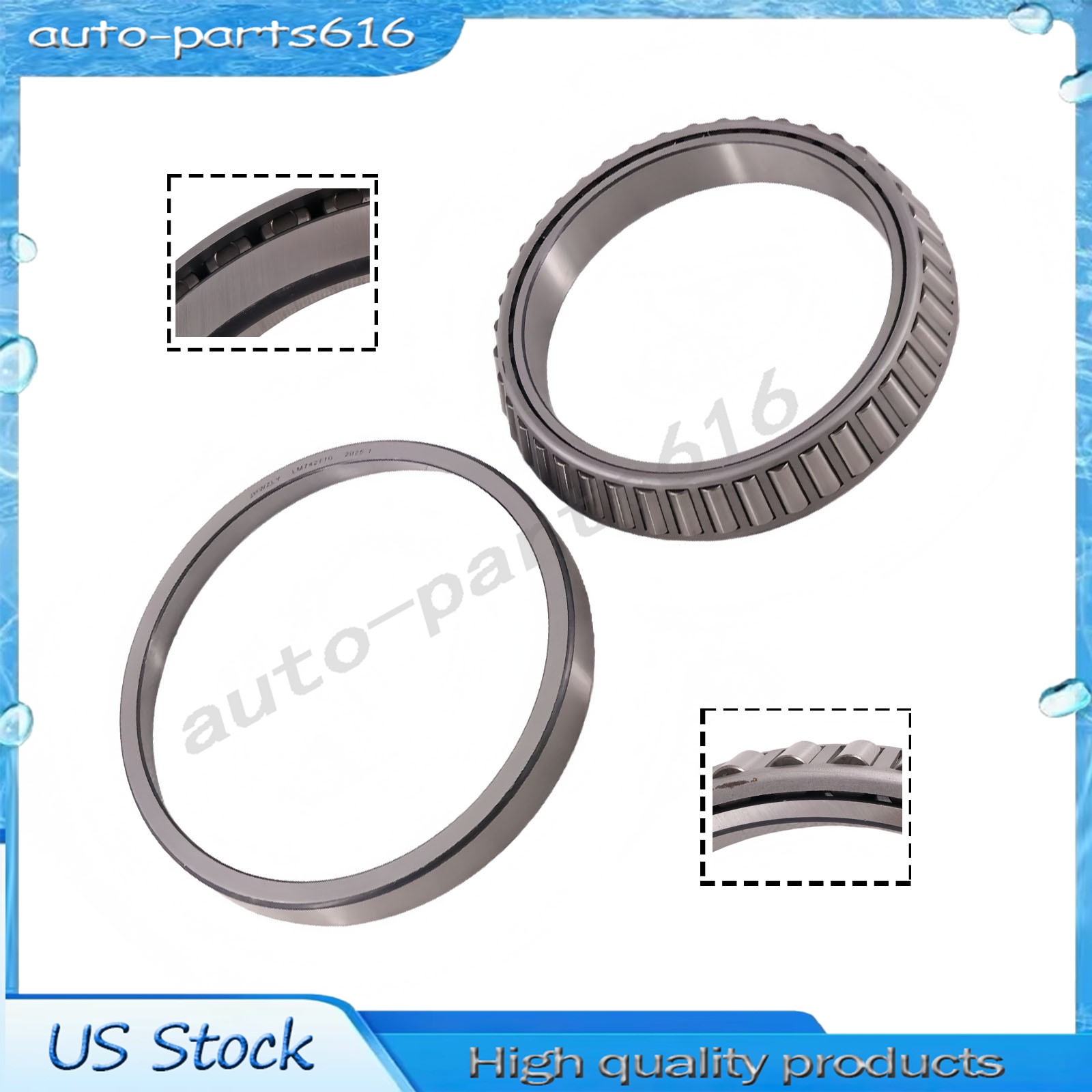 New Tapered Bearing Set Cup and Cone LM742749 LM742710 For Wheel Hub New