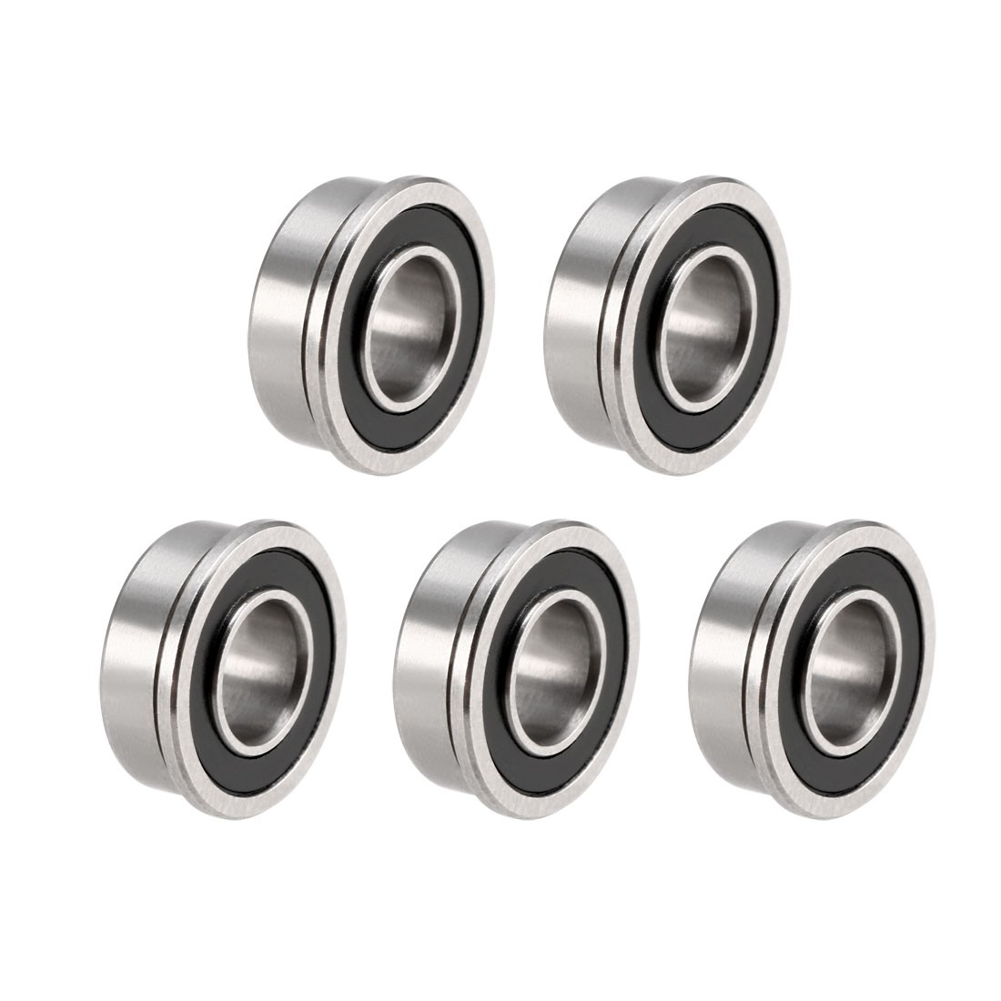 5pcs FR188-2RS Flange Ball 1/4″x1/2″x3/16″ Double Sealed Chrome Steel Bearings