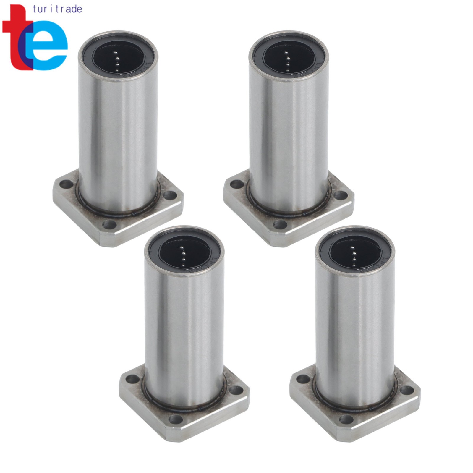 4 Pack Extra Long LMK20LUU Linear Bearings 4pcs 20mm Bore 32mm OD Steel Cage