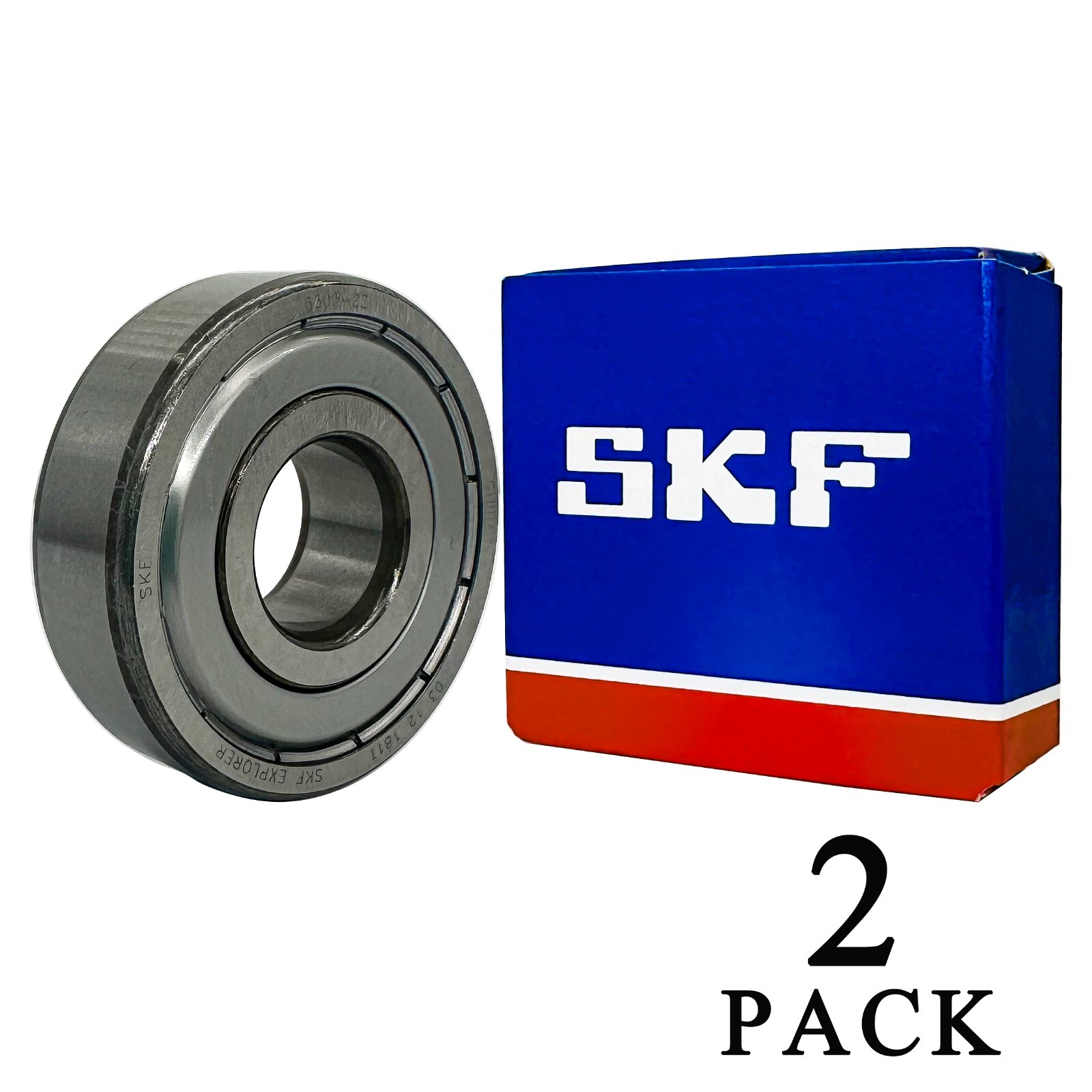 2PACK SKF 6303-2Z 17X47X14MM Double Metal Seal Bearings 6303ZZ
