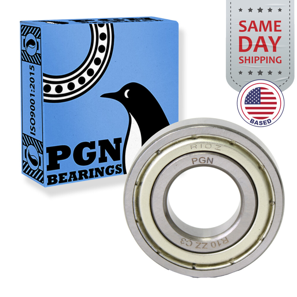 R10-ZZ Premium Metal Shield Ball Bearing C3, 5/8″x1-3/8″x0.3438″, R10z