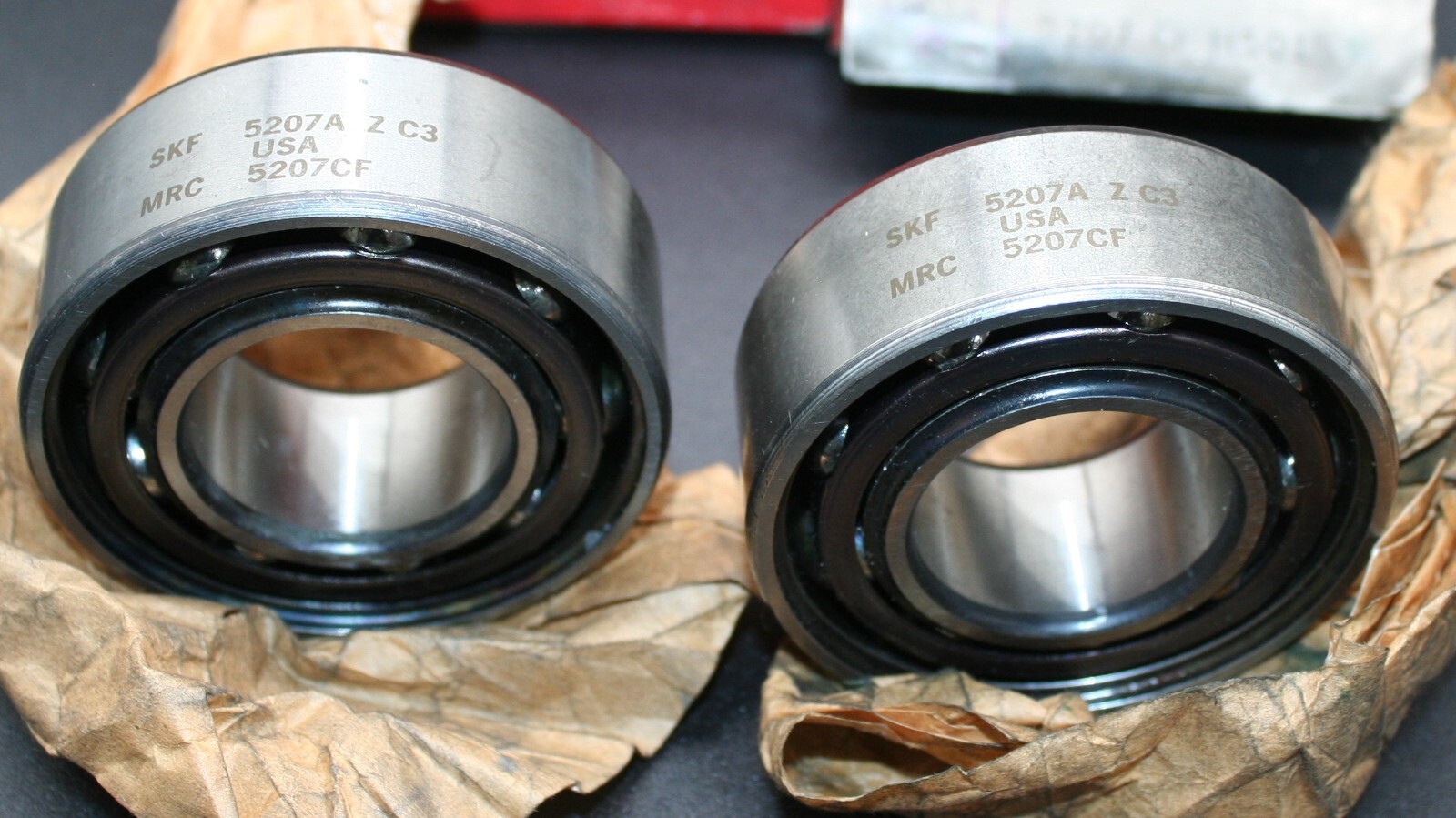 Two (2) MRC 5207 CF Angular Contact Bearings ONE SHIELD ONLY 35MM ID USA NEW