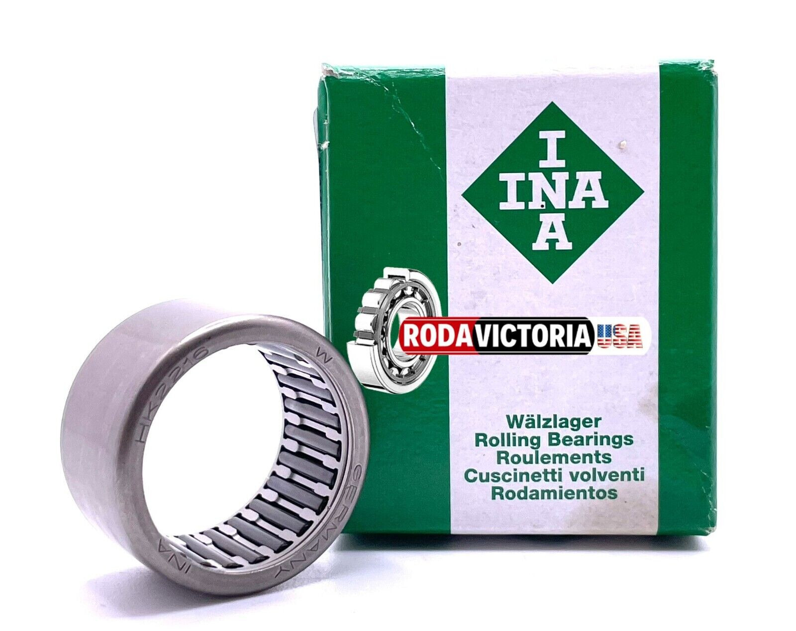 INA GERMANY HK2216 DRAWN CUP SEALED NEEDLE ROLLER BEARING 22x28x16mm INA HK2216