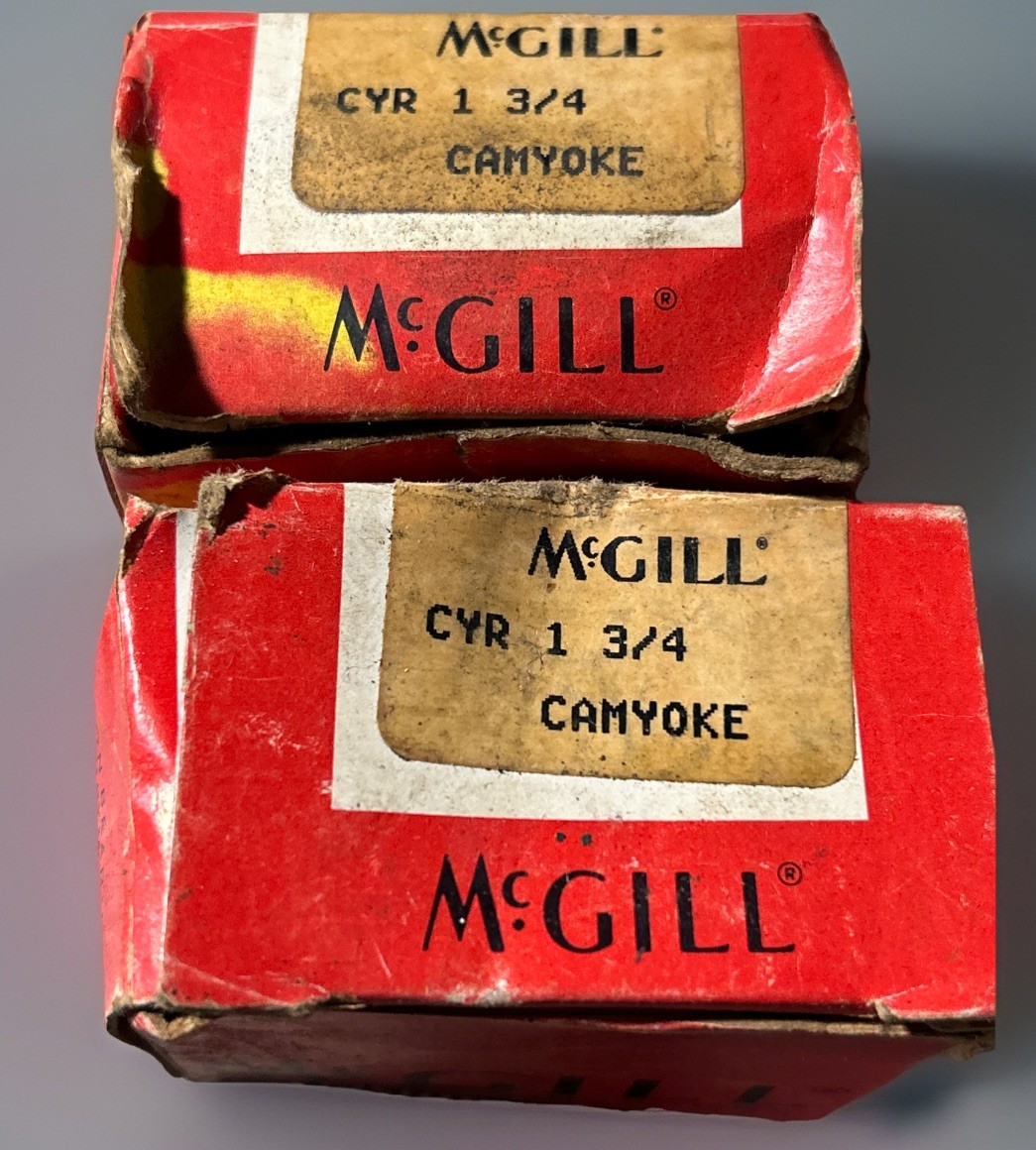 Lot Of 2 McGill CYR 1 3/4 S Cam Yoke Roller Bearings New Old Stock Excellent