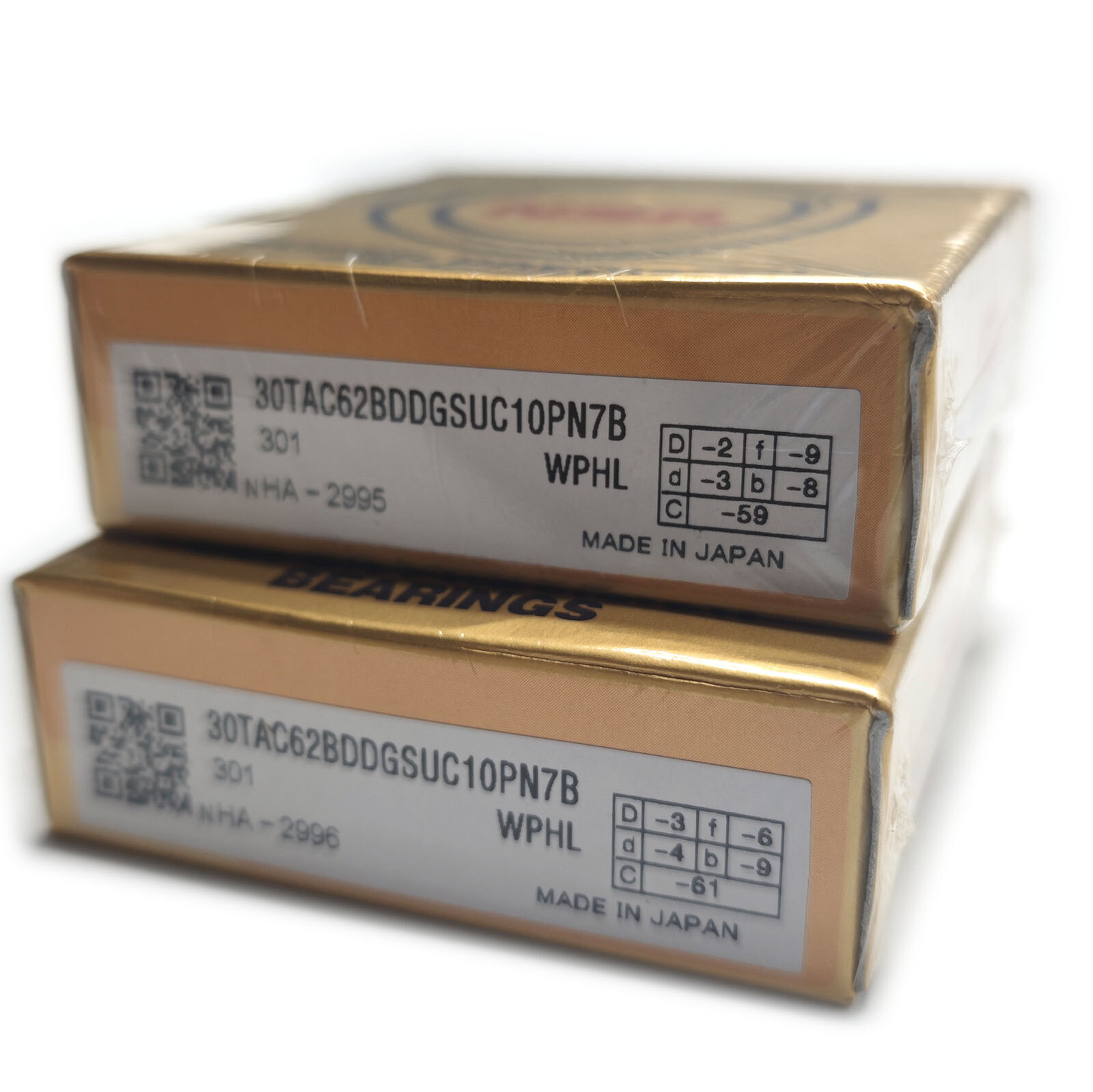ABEC-7 Ball Screw Bearings Set of 2 for NSK Matched 30TAC62BDDGSUC10PN7BP4