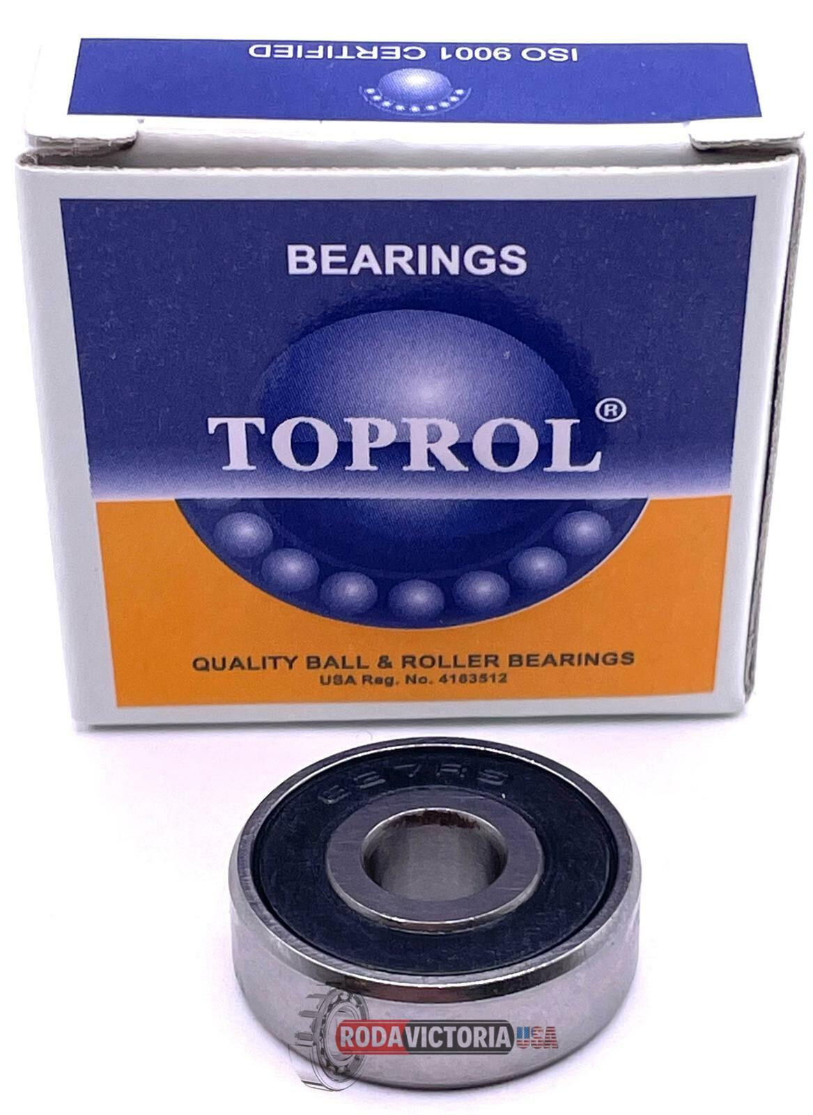 TOPROL 627-2RS DEEP GROOVE BALL BEARING, RUBBER SEALED 7x22x7 mm