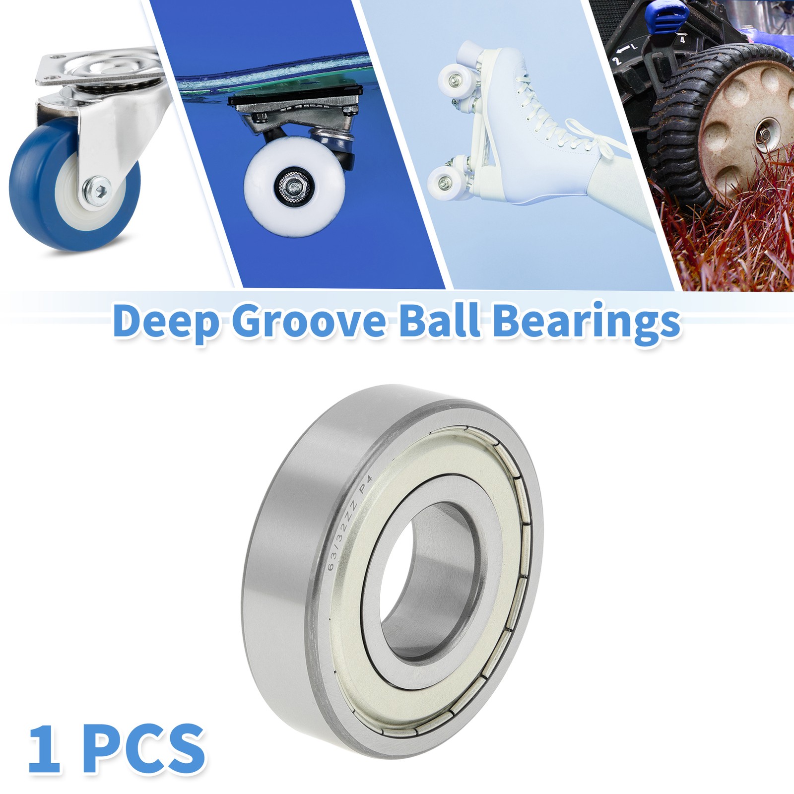 63/32ZZ Deep Groove Ball Bearings P4 32x75x20mm 1 Pc Scooter Skateboard Wheel