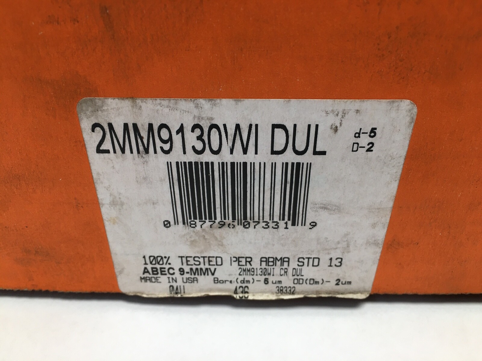 Timken 2MM9130WI-DUL Bearing 150x225x35mm 7030 2MM9130-WI-CR-DUL Fafnir USA 2Pcs