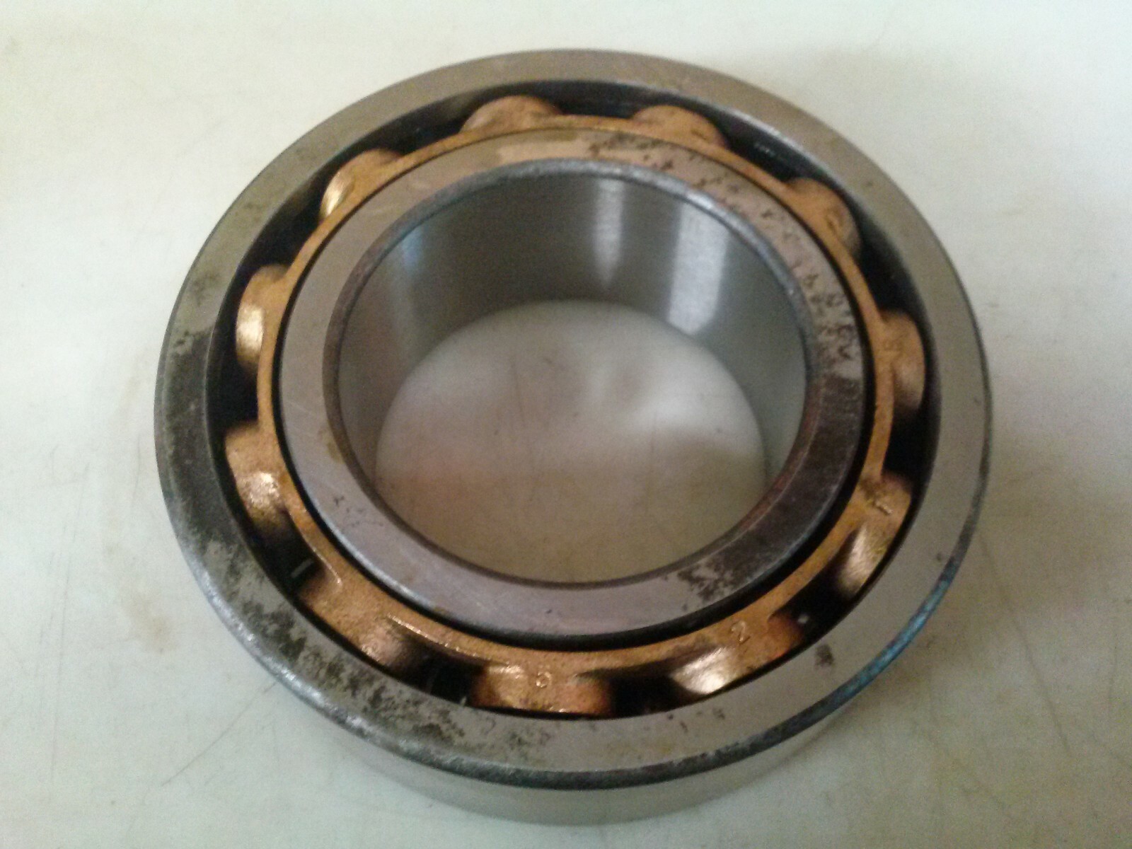 SKF 5218M double row bearing – machined brass cage, made in USA. * rust #2
