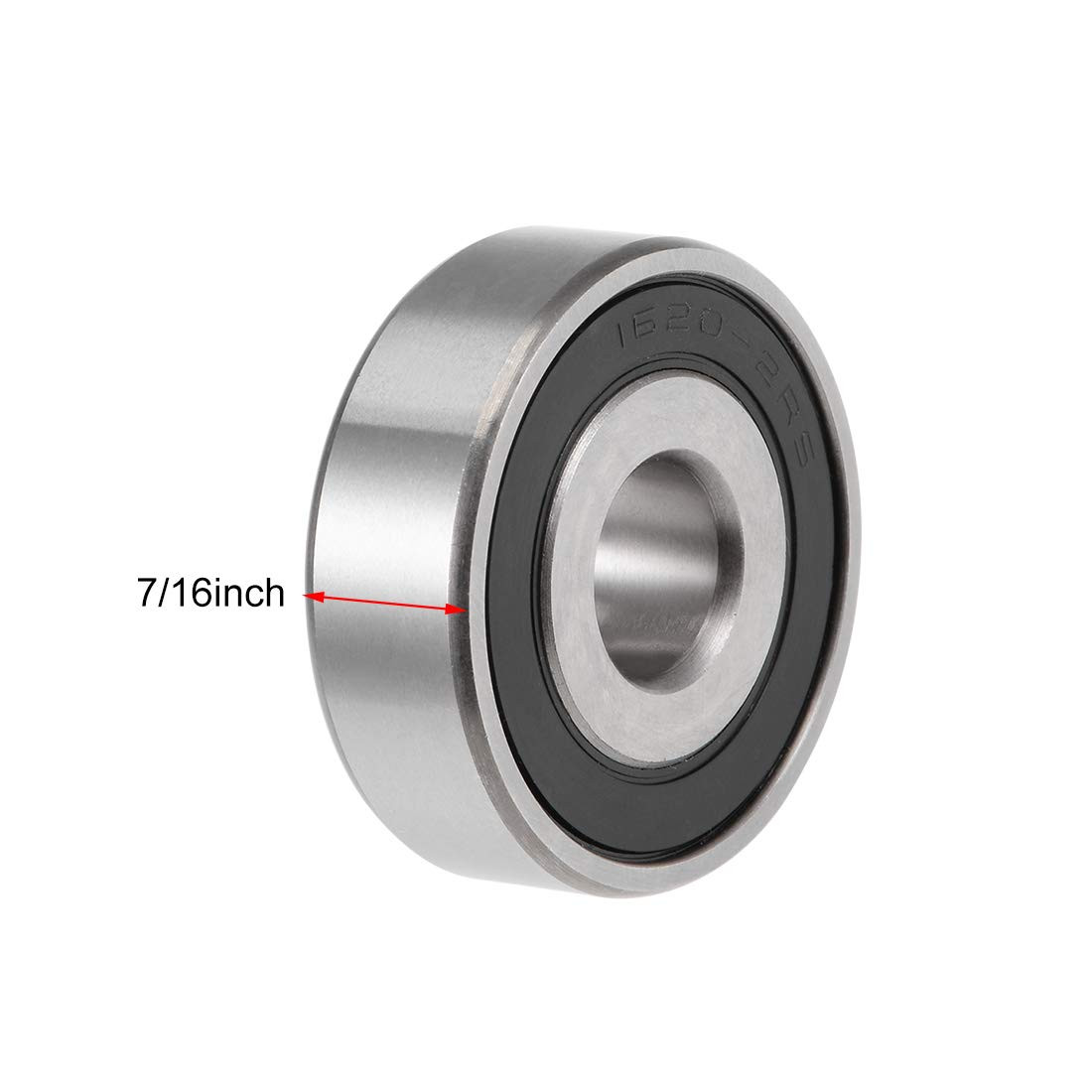 1620-2RS Deep Groove Ball Bearings 7/16 X 1-3/8 X 7/16Inch Double Sealed Chrome