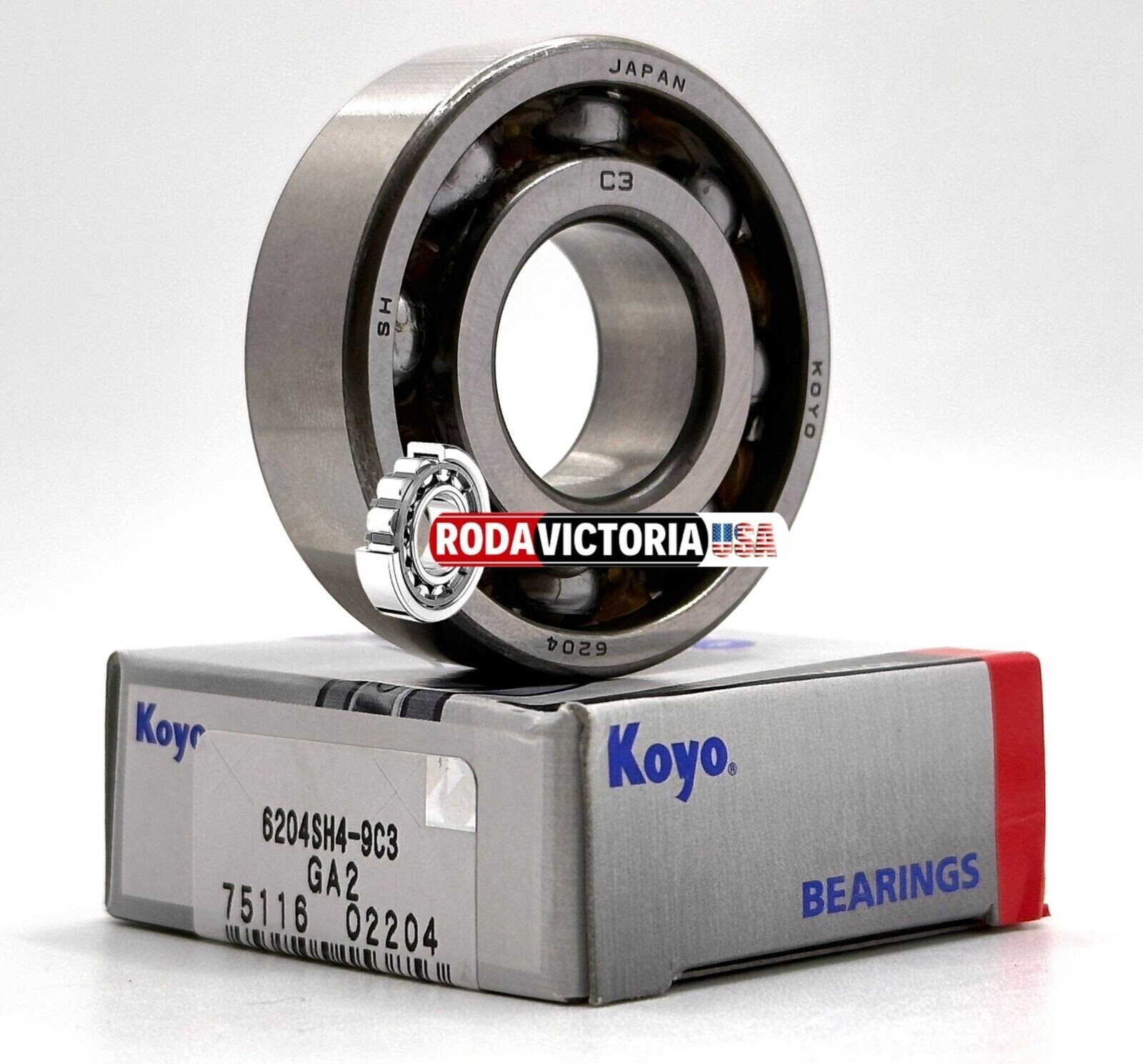 KOYO 6204 SH4-9 C3 DEEP GROOVE BALL BEARING OPEN NO SEALS 20x47x14mm 09262-20069