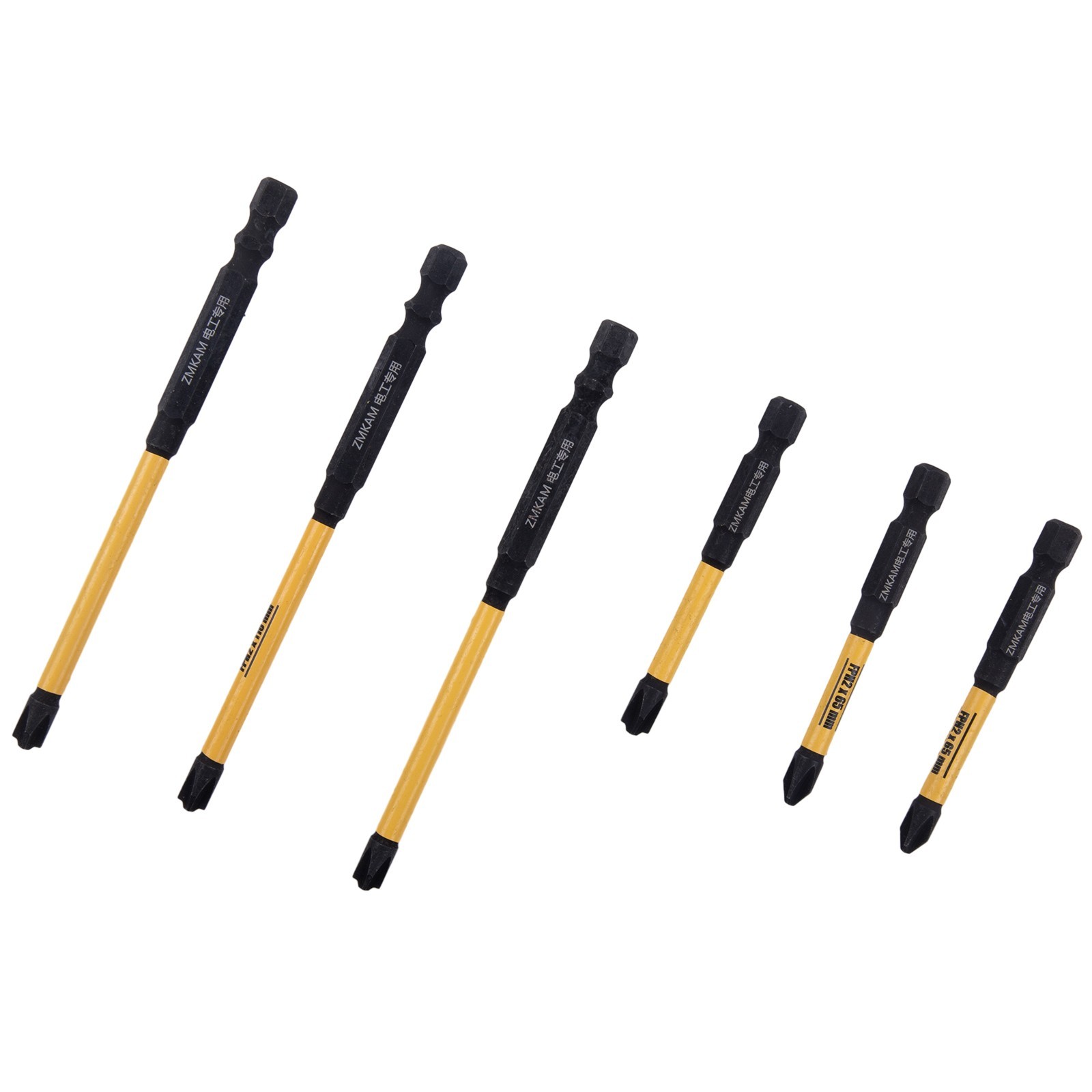 Rust Resistant Magnetic Screwdriver Bit Set FPH2 for S 2 Alloy Steel 65 110