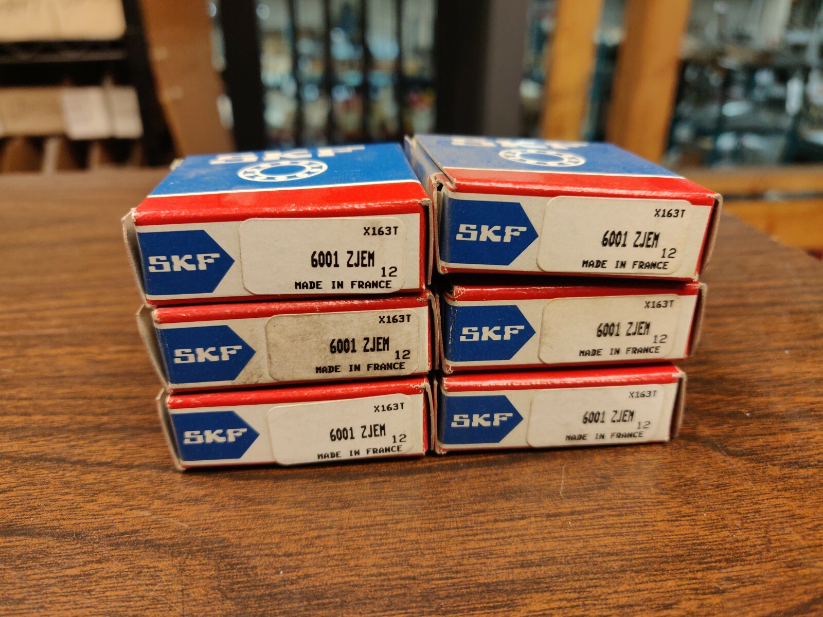 Lot of 6 SKF 6001-ZJEM Single Row Ball Bearing