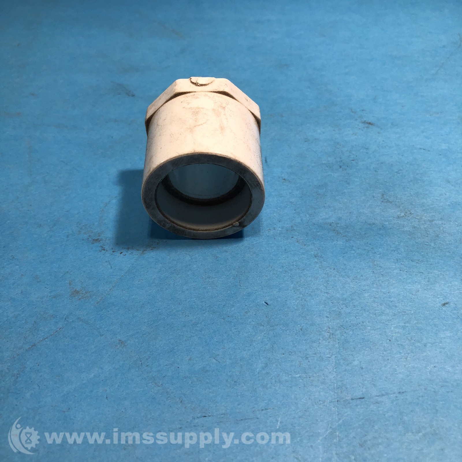 Lasco 1 inch x 1/2 inch White Hex PVC Bushing FNIP