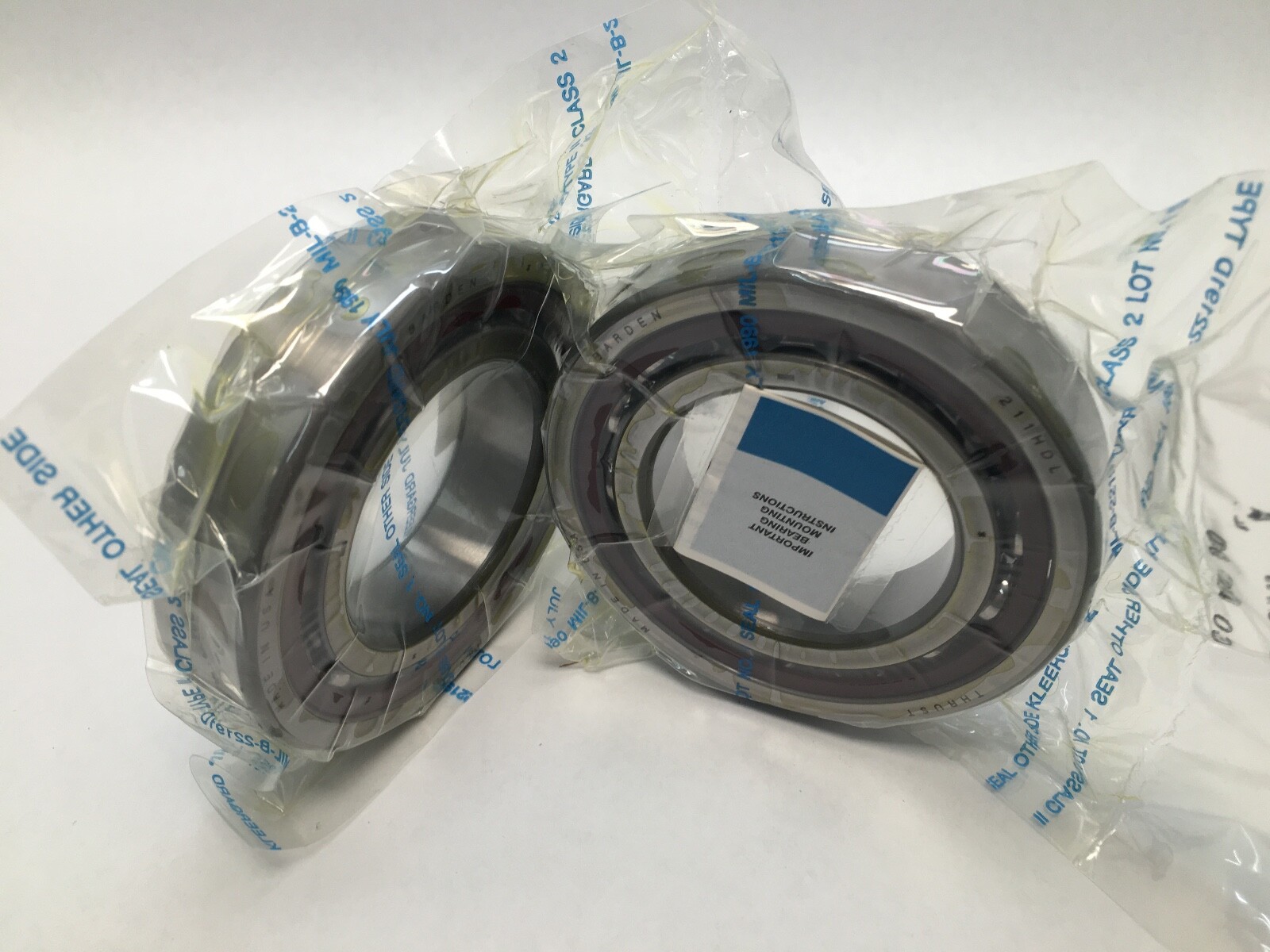 Barden 211HDL Angular Contact Bearing 55x100x21 mm 7211 211 H DL 211H USA Set