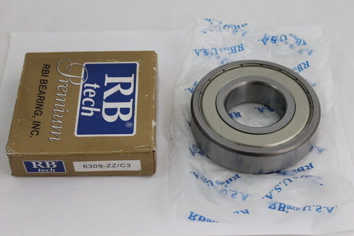 RB Tech 6309 ZZ C3 Radial Deep Groove Ball Bearing Sealed