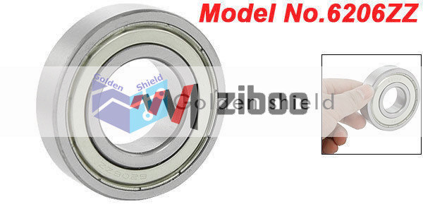 6206ZZ Double Shielded Deep Groove Metric Ball Bearing 30mm ID x 62mm OD