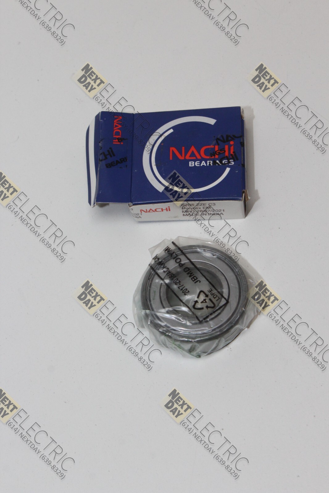 Nachi, 6205 ZZE C3, Polyrex Ball Bearing Sealed Metal Deep Groove Radial