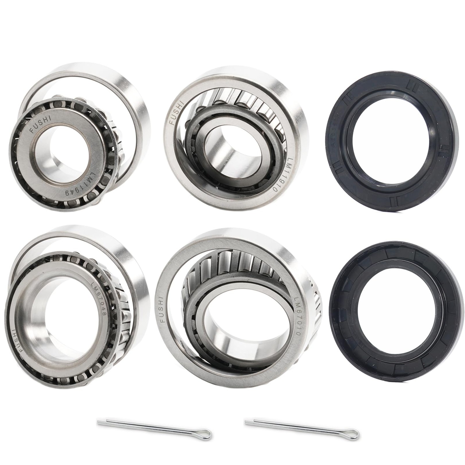 2 Set Fits for 11/4” 3/4” Axles Trailer Wheel Hub LM11949 Bearings Kit, LM1…