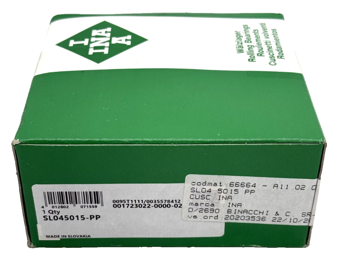 INA SL045015-PP Roller Bearing 75x115x54(mm)